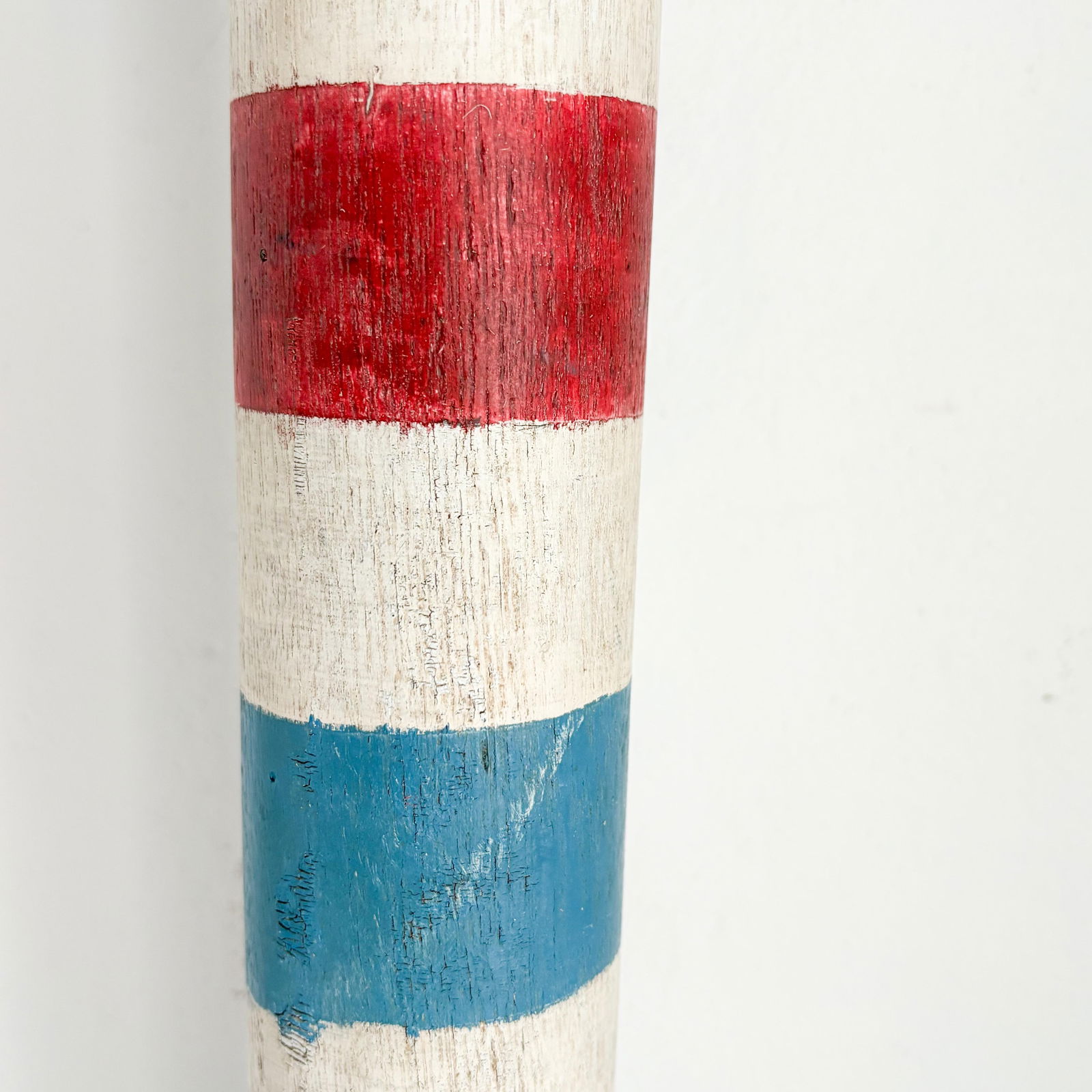 19th Century Wood Painted Barber Pole - 4