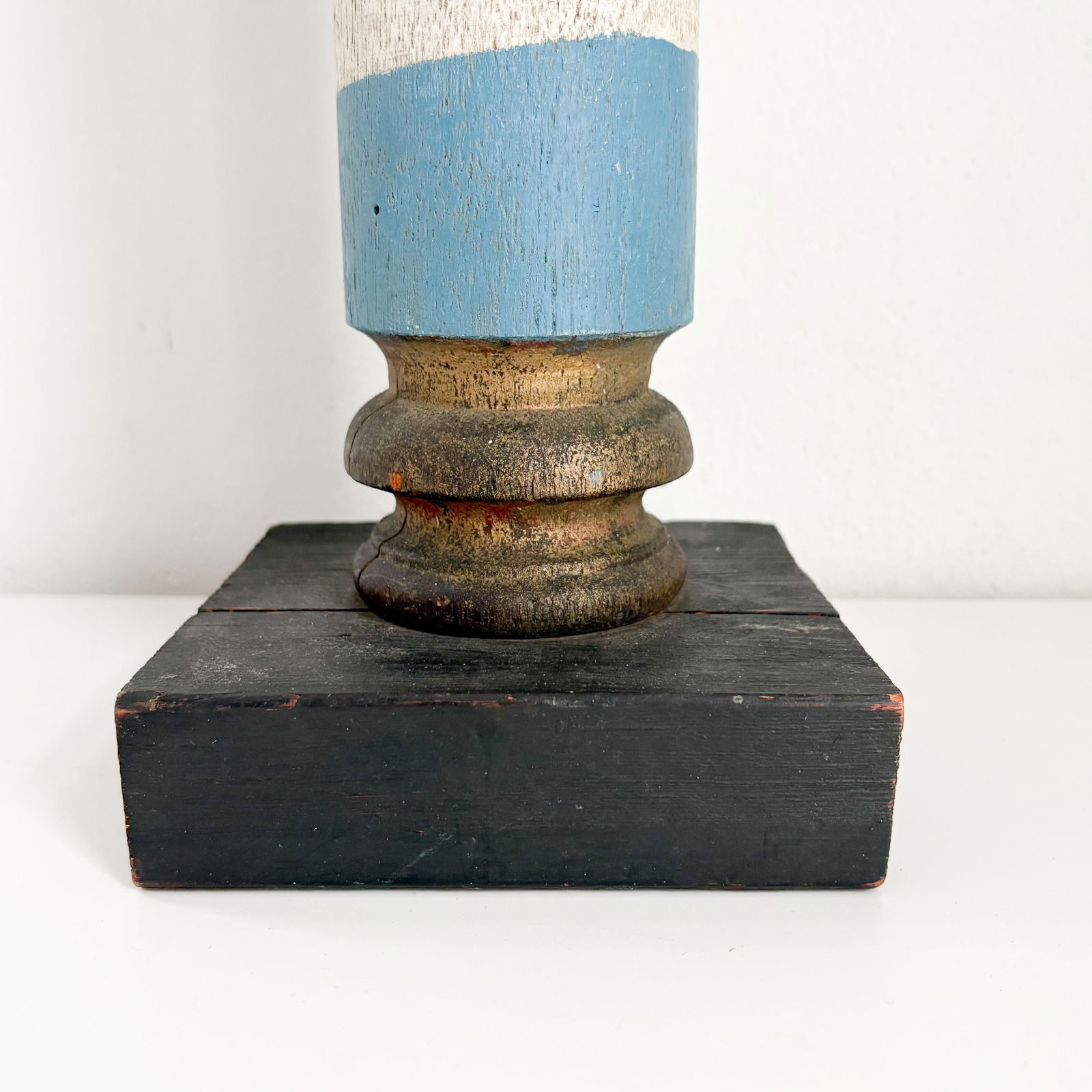 19th Century Wood Painted Barber Pole - 6