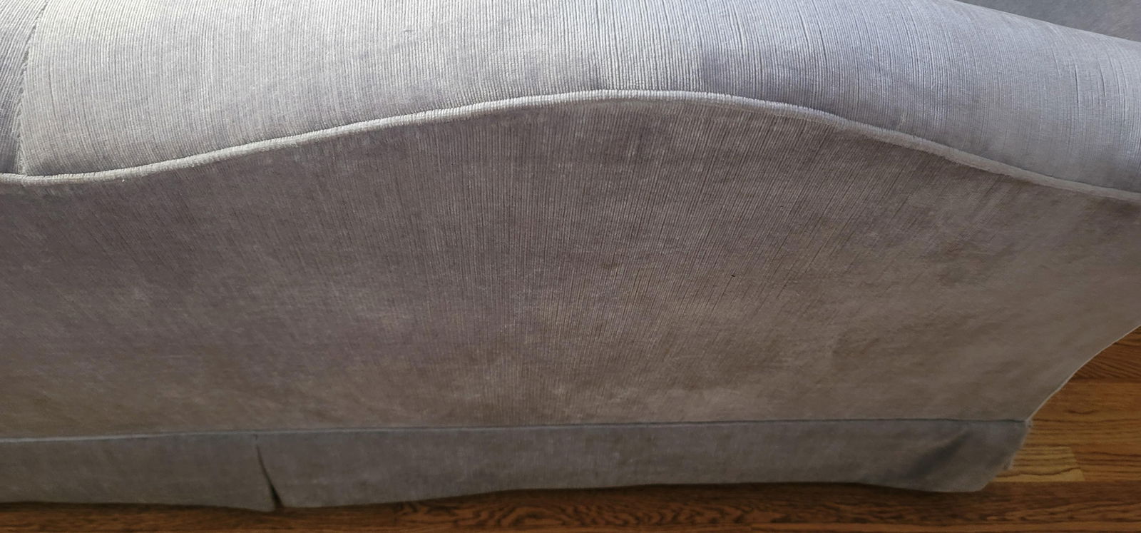 1980s Henredon Silver / Gray Velvet Sofa - 7