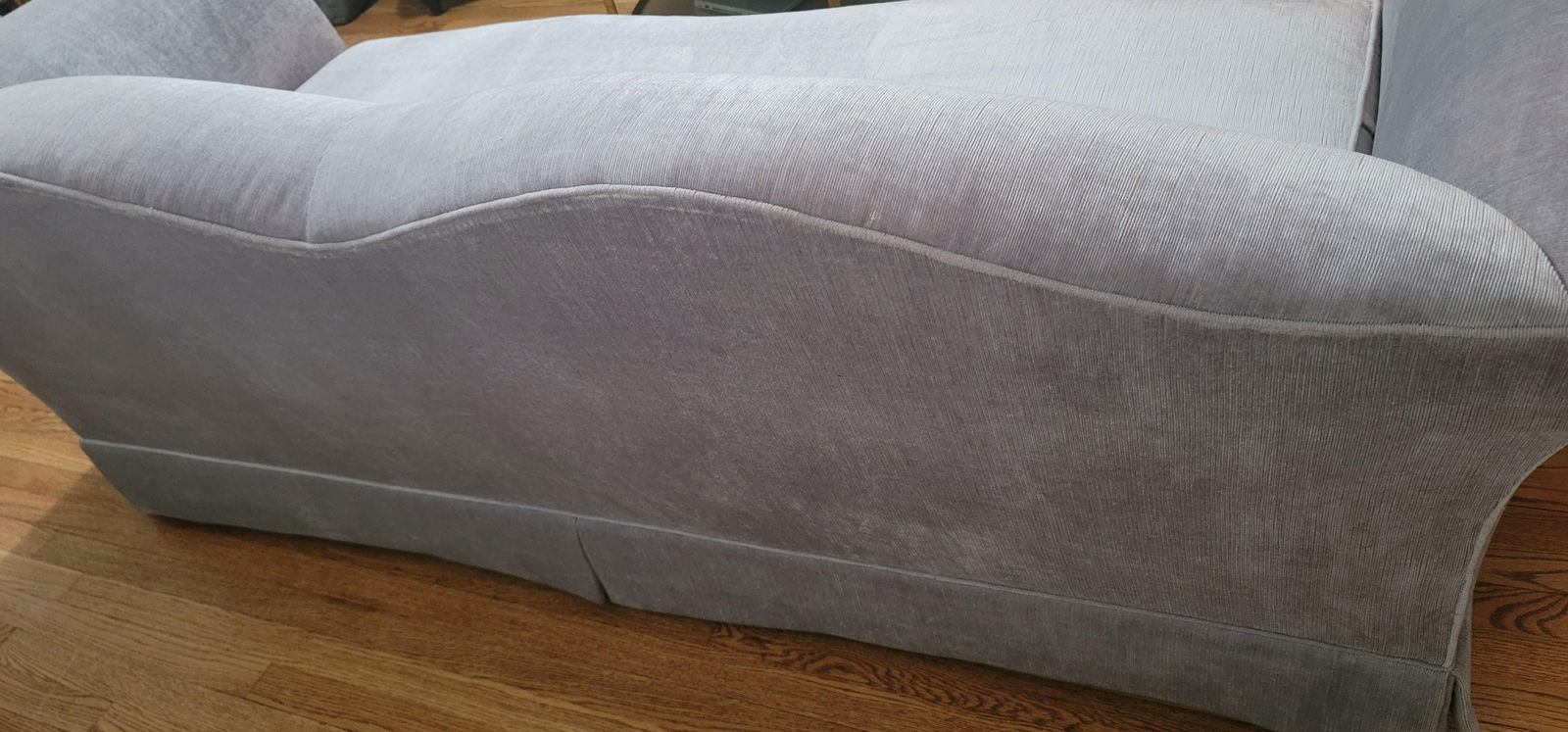 1980s Henredon Silver / Gray Velvet Sofa - 9