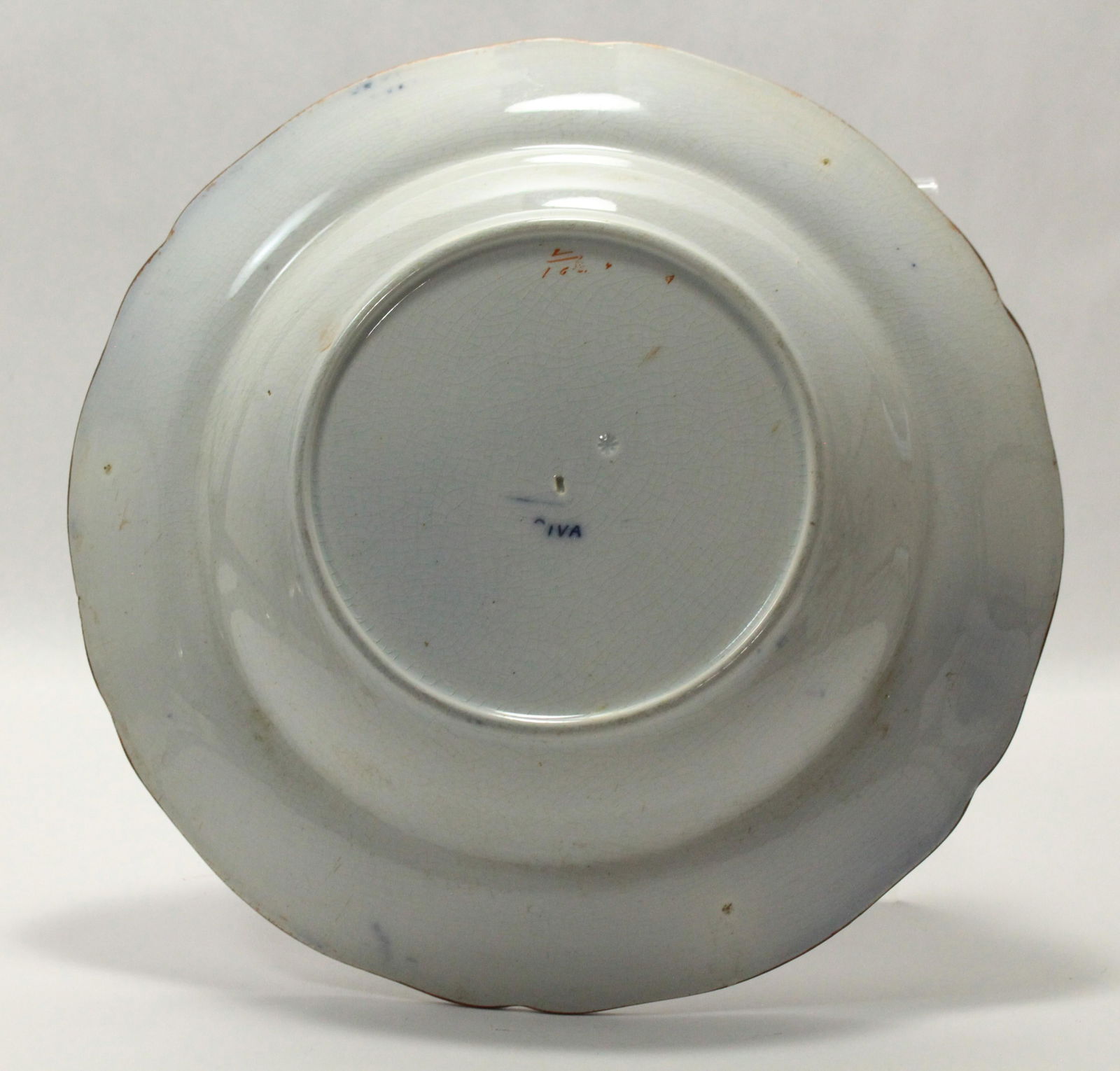 1860-1870 e.j. Ridgway Siva Pattern Hand Tinted Transfer B & W Plate - 10