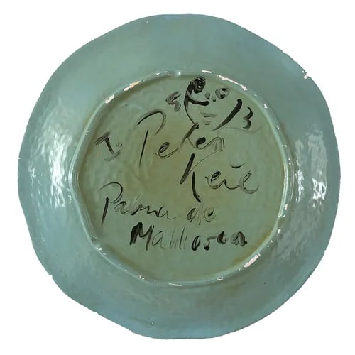Peter Keil "Palma De Mallorca" Painted Platter Wall Hanging - 2