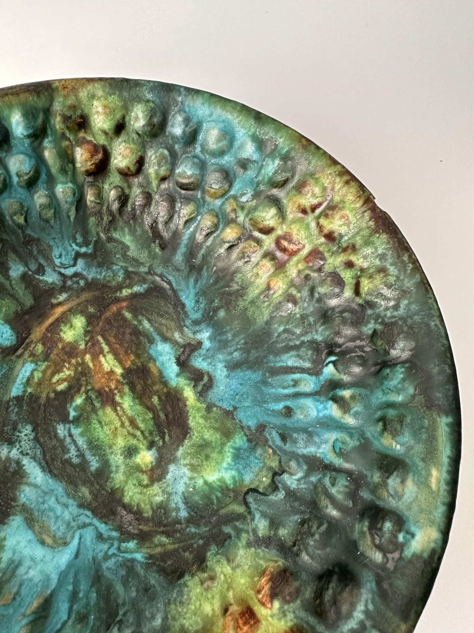 Vintage Alvino Bagni for Raymor "Sea Garden" Pottery Bowl - 10