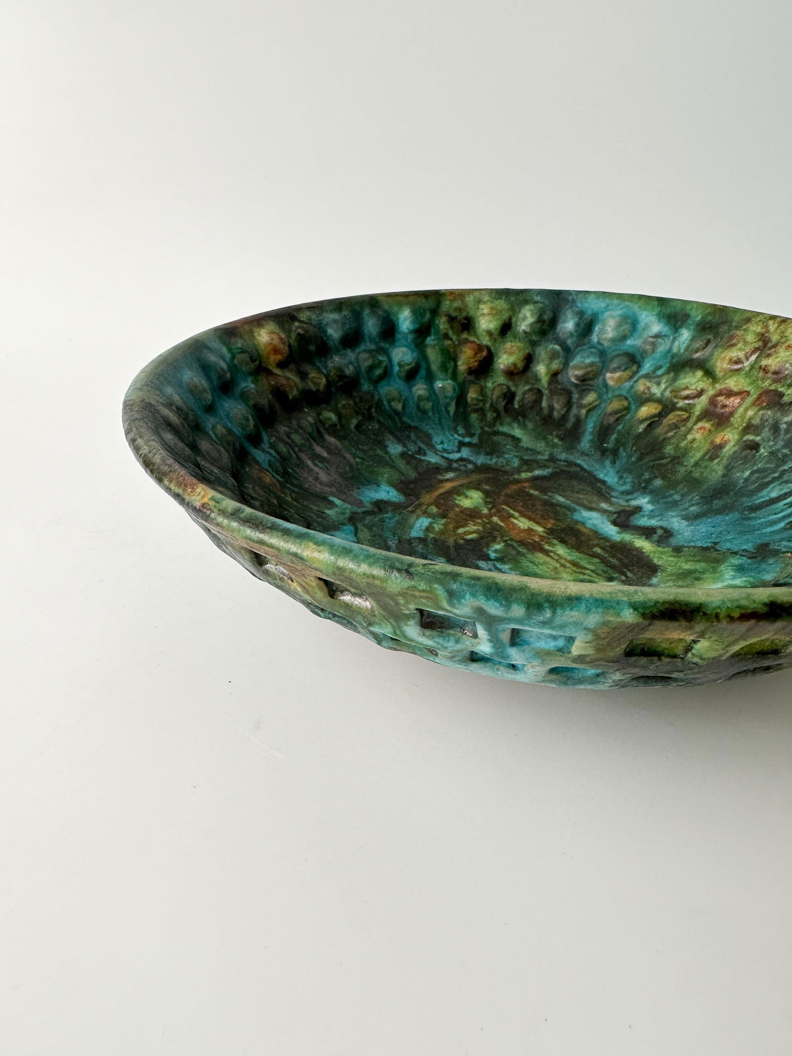 Vintage Alvino Bagni for Raymor "Sea Garden" Pottery Bowl - 4