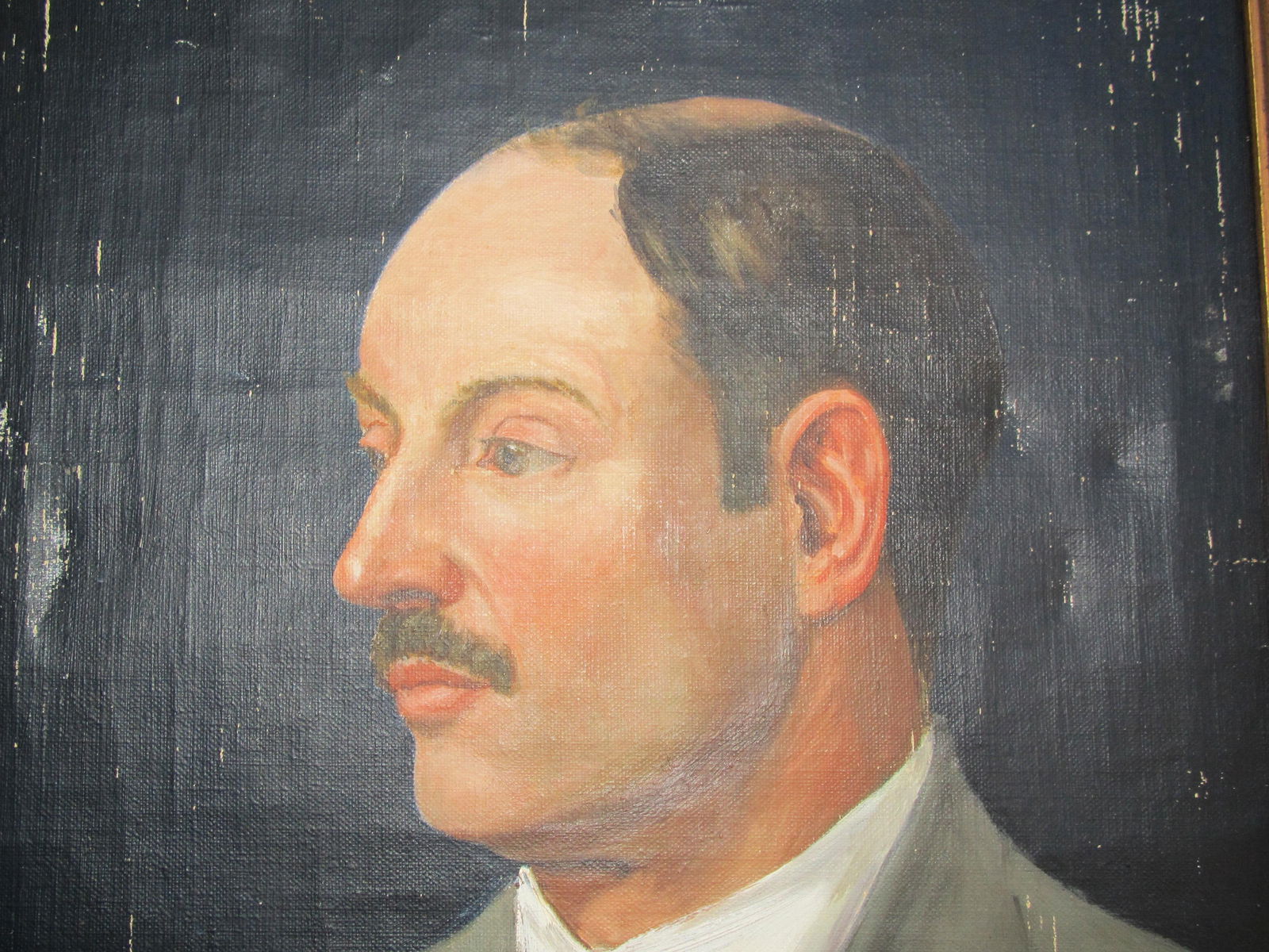 Mid Century Portrait of Man in Gray Suit - 3