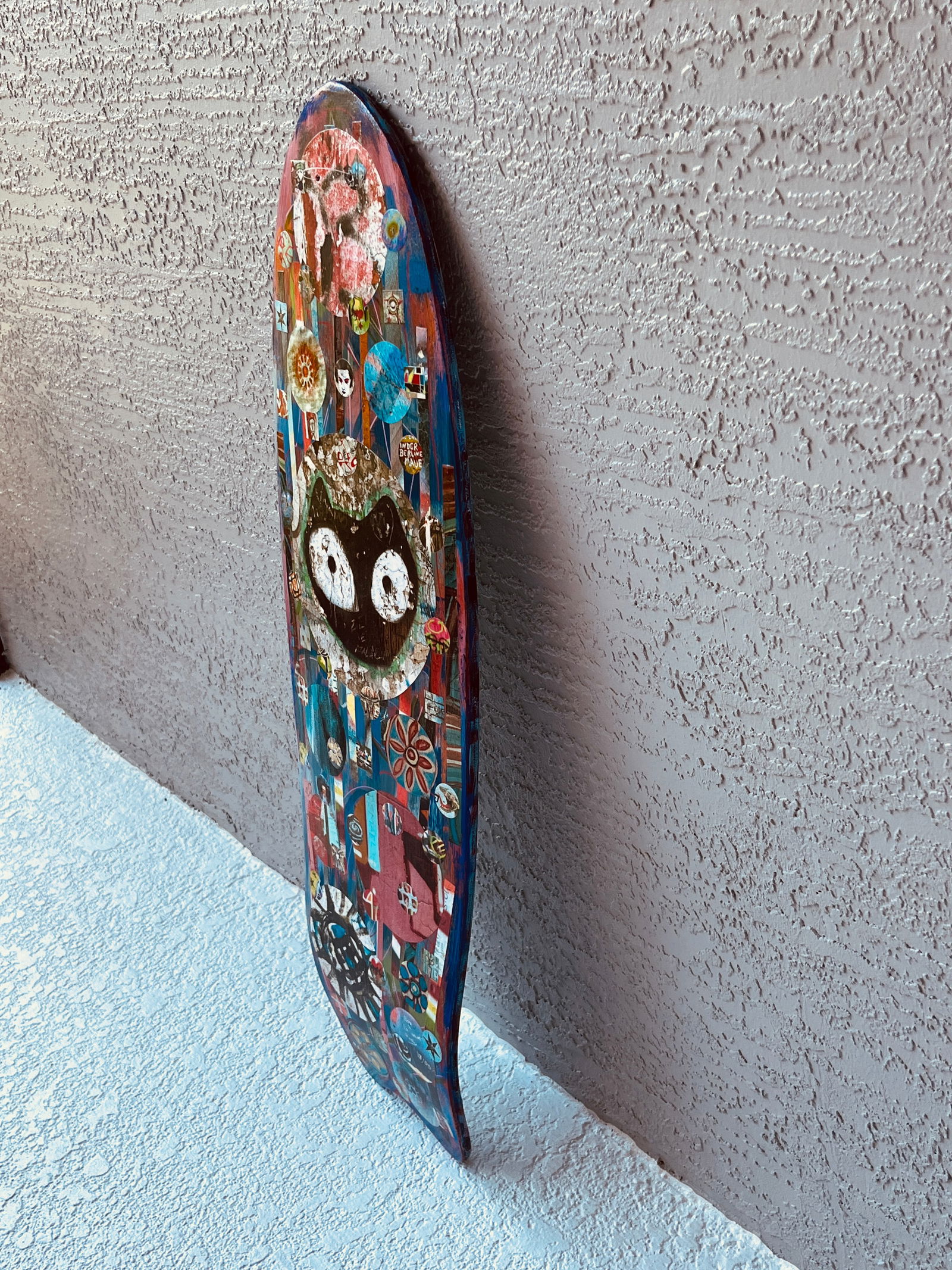 Skateboard Art Collage One of a Kind Signed Artwork Berlin Wall Graffiti - 5