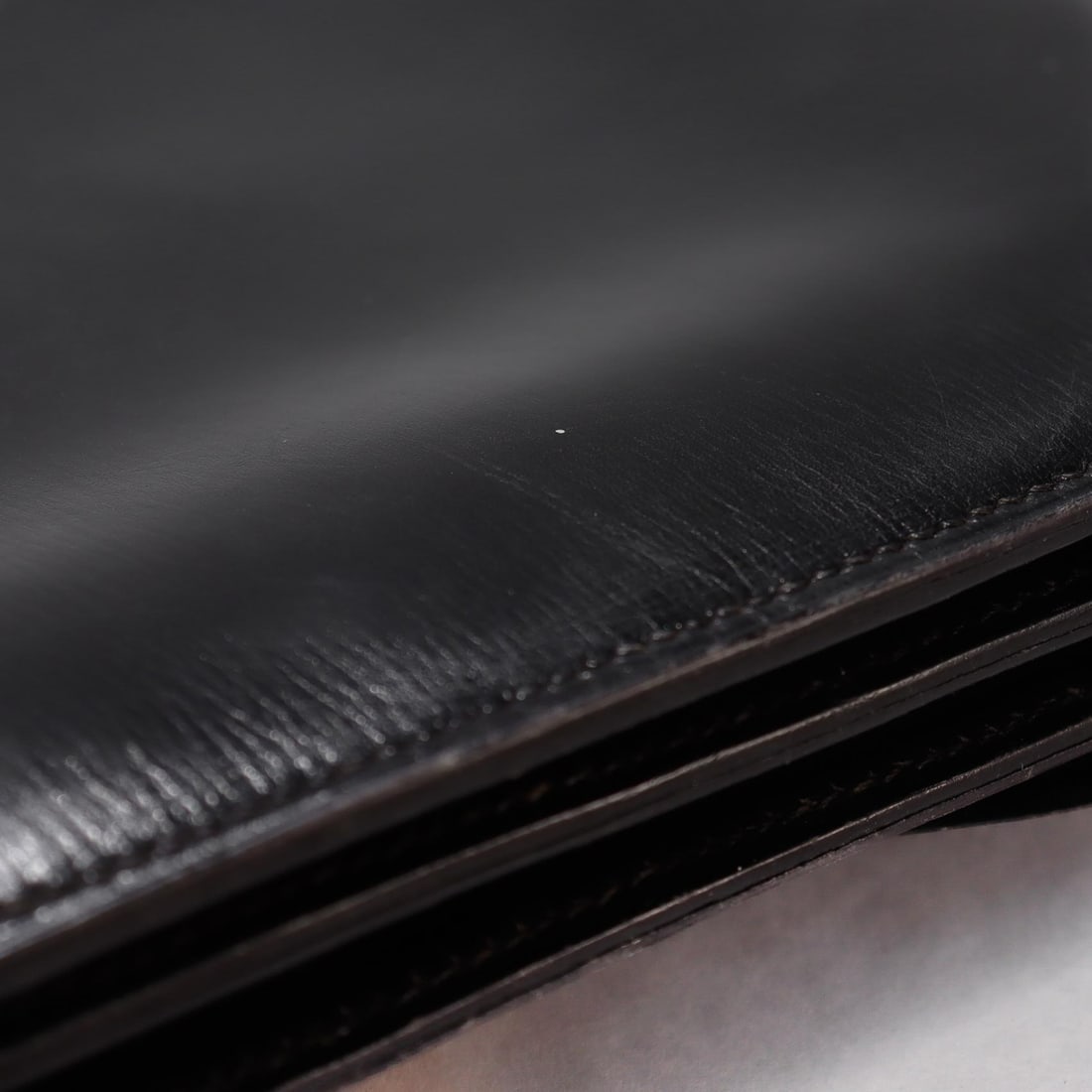 Vintage 1950s Hermes "Sac G8" Handbag in Black Box Leather - 11