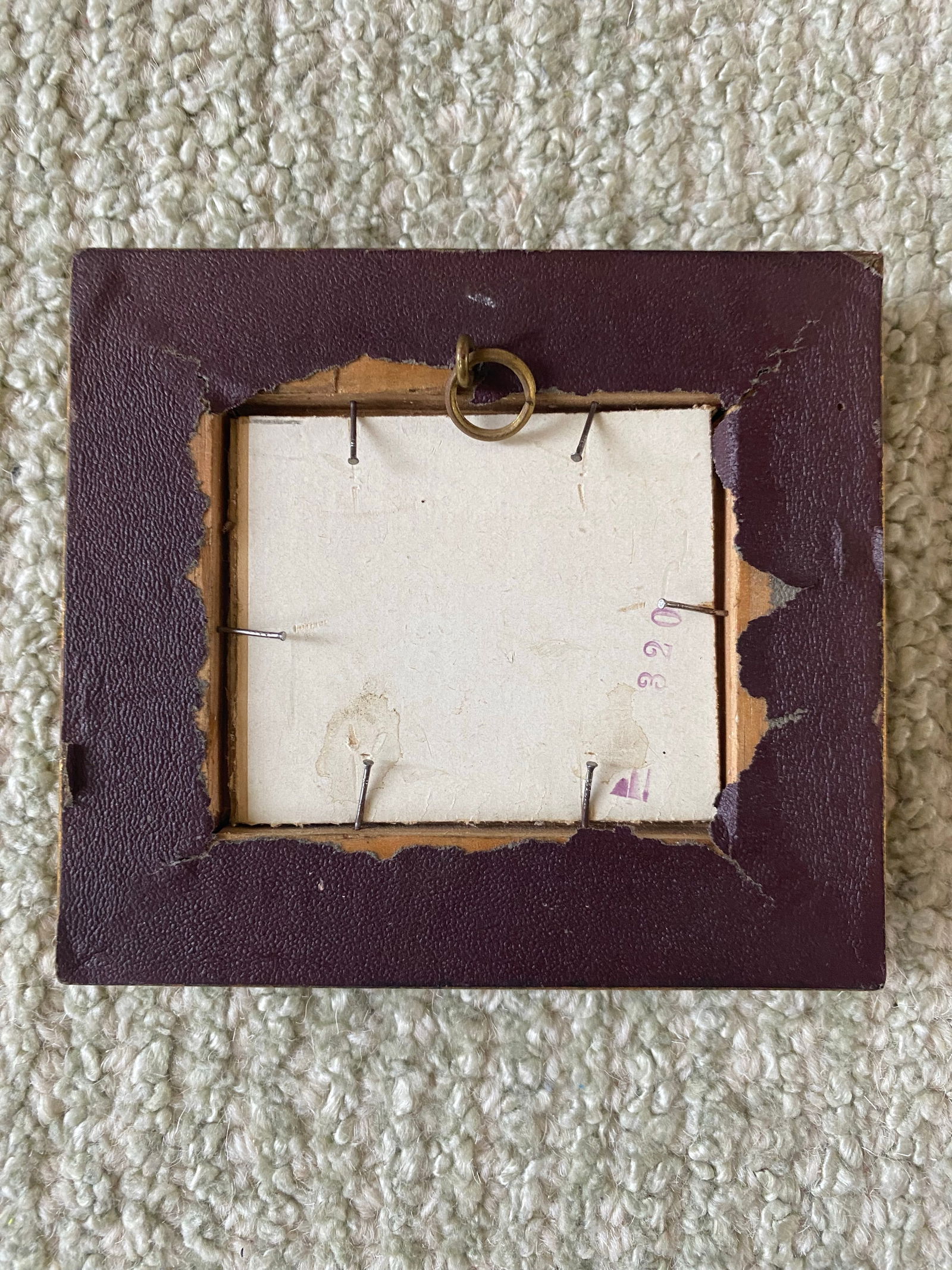 Late 18th Century Antique Retablo Old Master Oil Painting on Metal "Vision of the Virgin" - 3