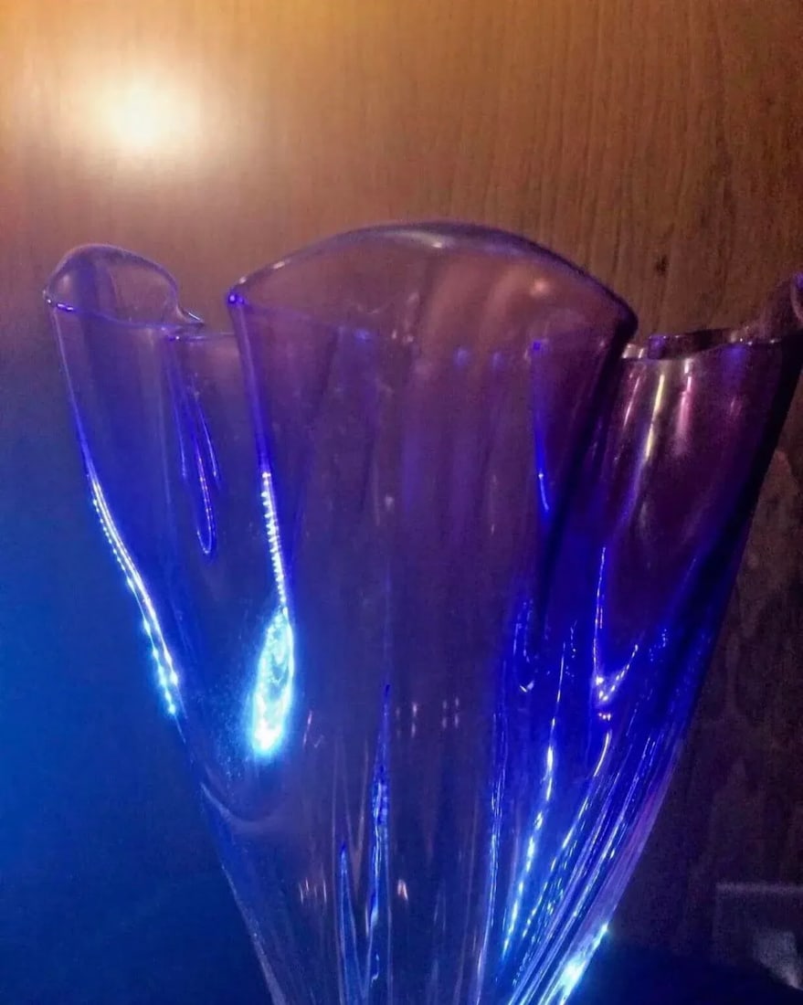 Antique Steuben Purple to Clear Art Glass Vase Grotesque - 6