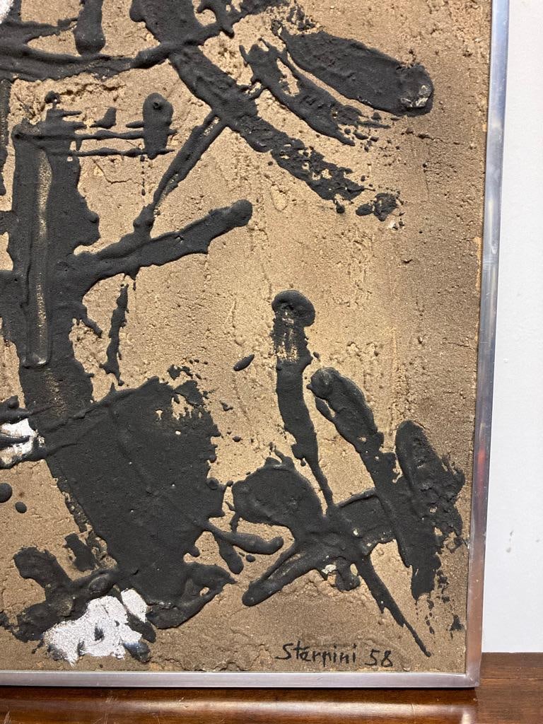 Italian Abstract Expressionist Painting by Ugo Sterpini, Signed and Dated 1958 - 11