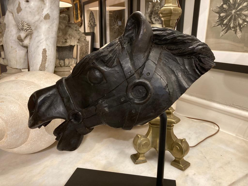 19th Century American Carved Wood Horse Head - 10