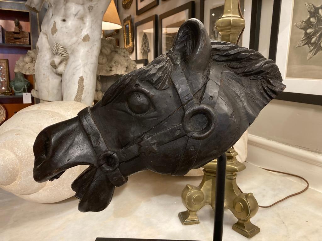 19th Century American Carved Wood Horse Head - 6