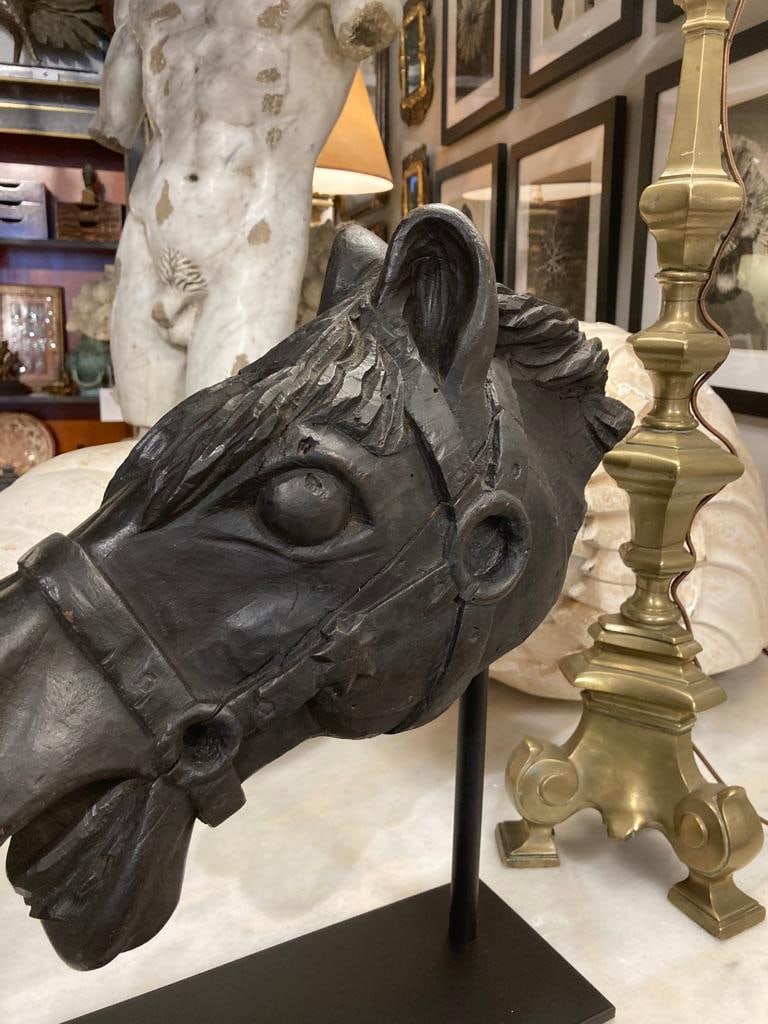 19th Century American Carved Wood Horse Head - 8