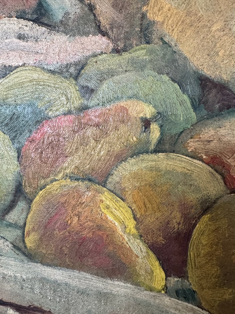 1930s Signed Vintage Oil on Board Still Life, Framed - 3