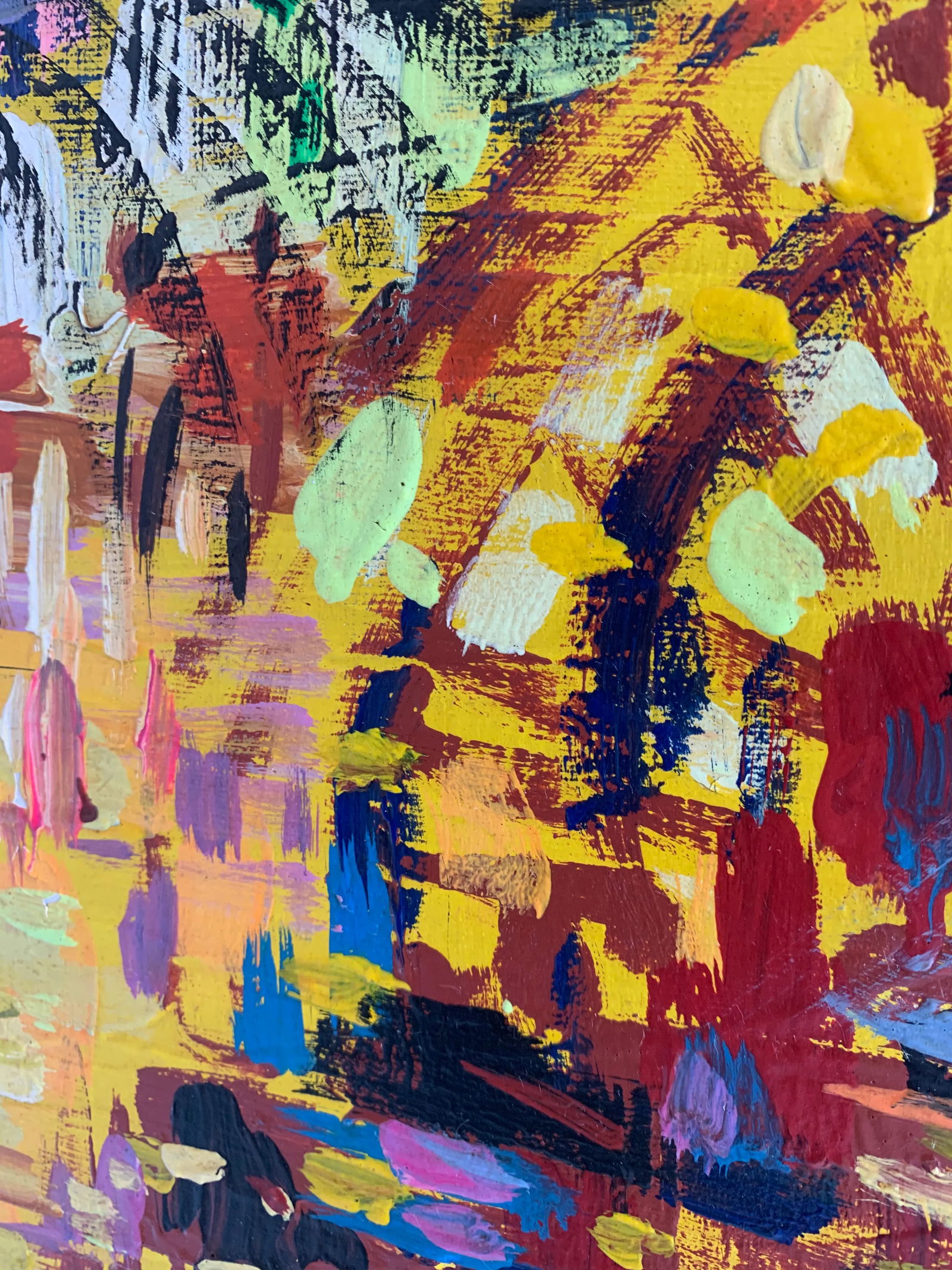 A. Tartaglione Painting Signed Acrylic on Canvas Painting - 5