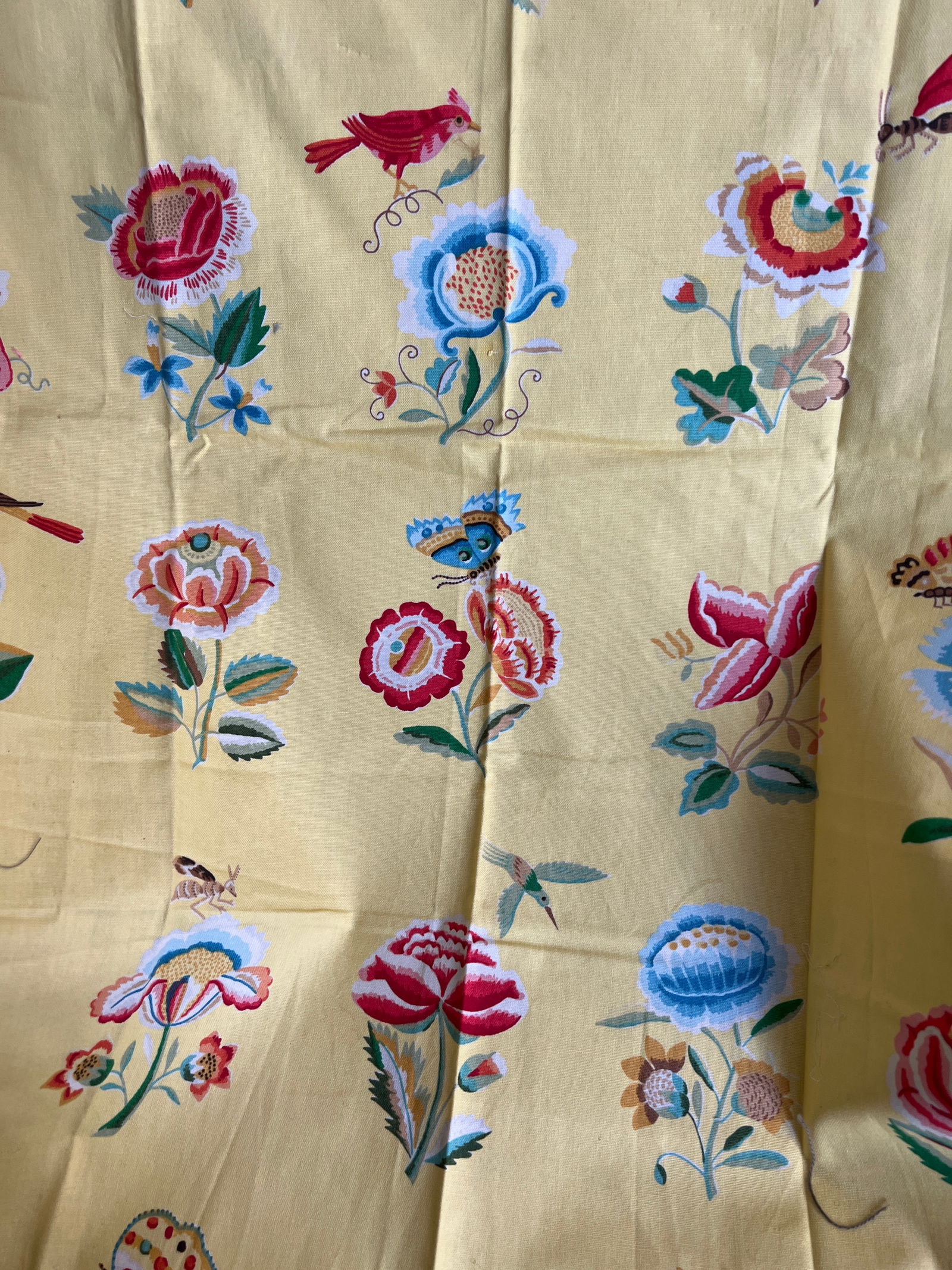 Brunschwig & Fils Yellow Print With Animal and Floral Motif - 2