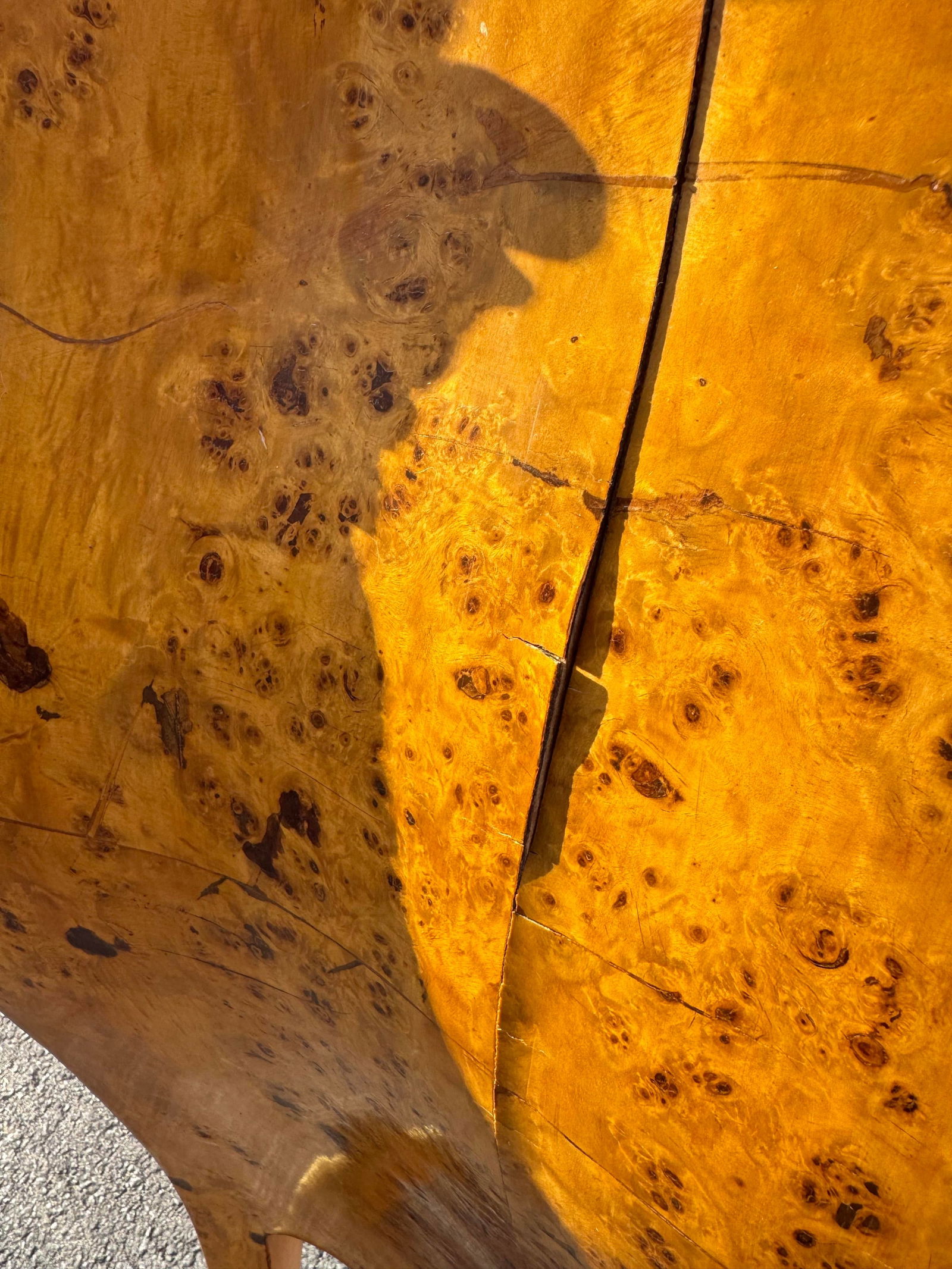 19th Century Antique Italian Burlwood & Marble Bombe Commode - 12