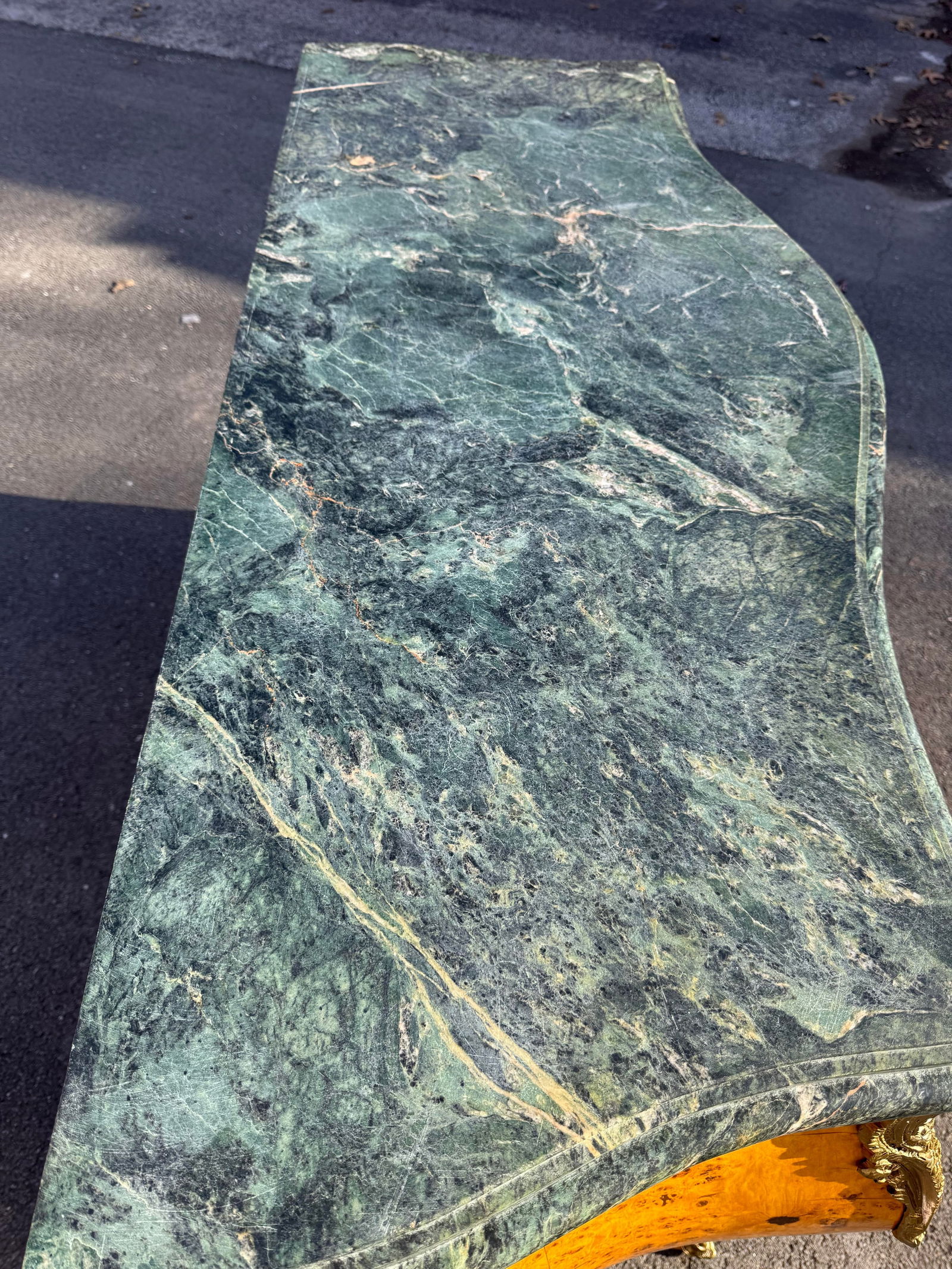 19th Century Antique Italian Burlwood & Marble Bombe Commode - 9