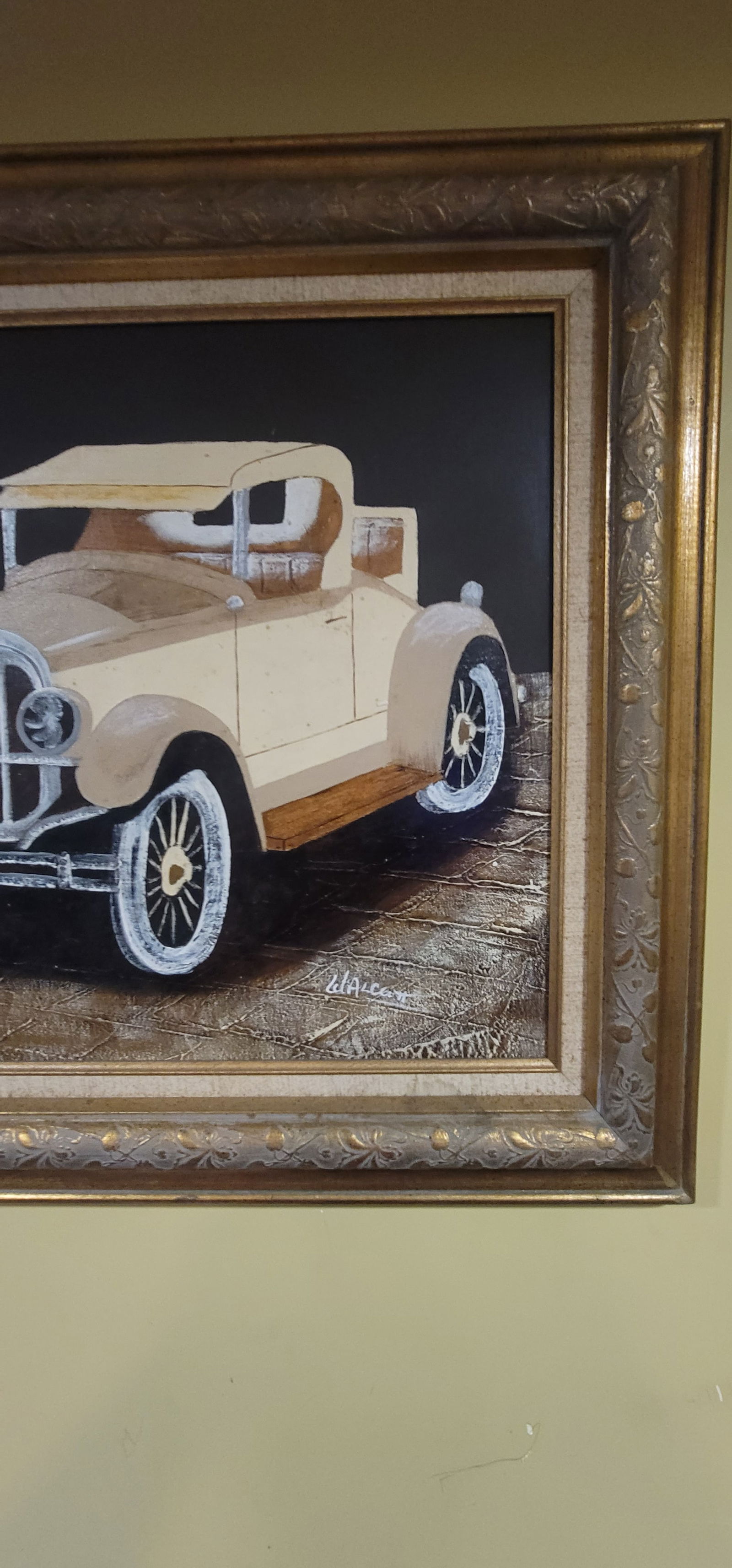 Antique Classic Car /Wall Art / Oil Painting / Frank Walcutt - 5