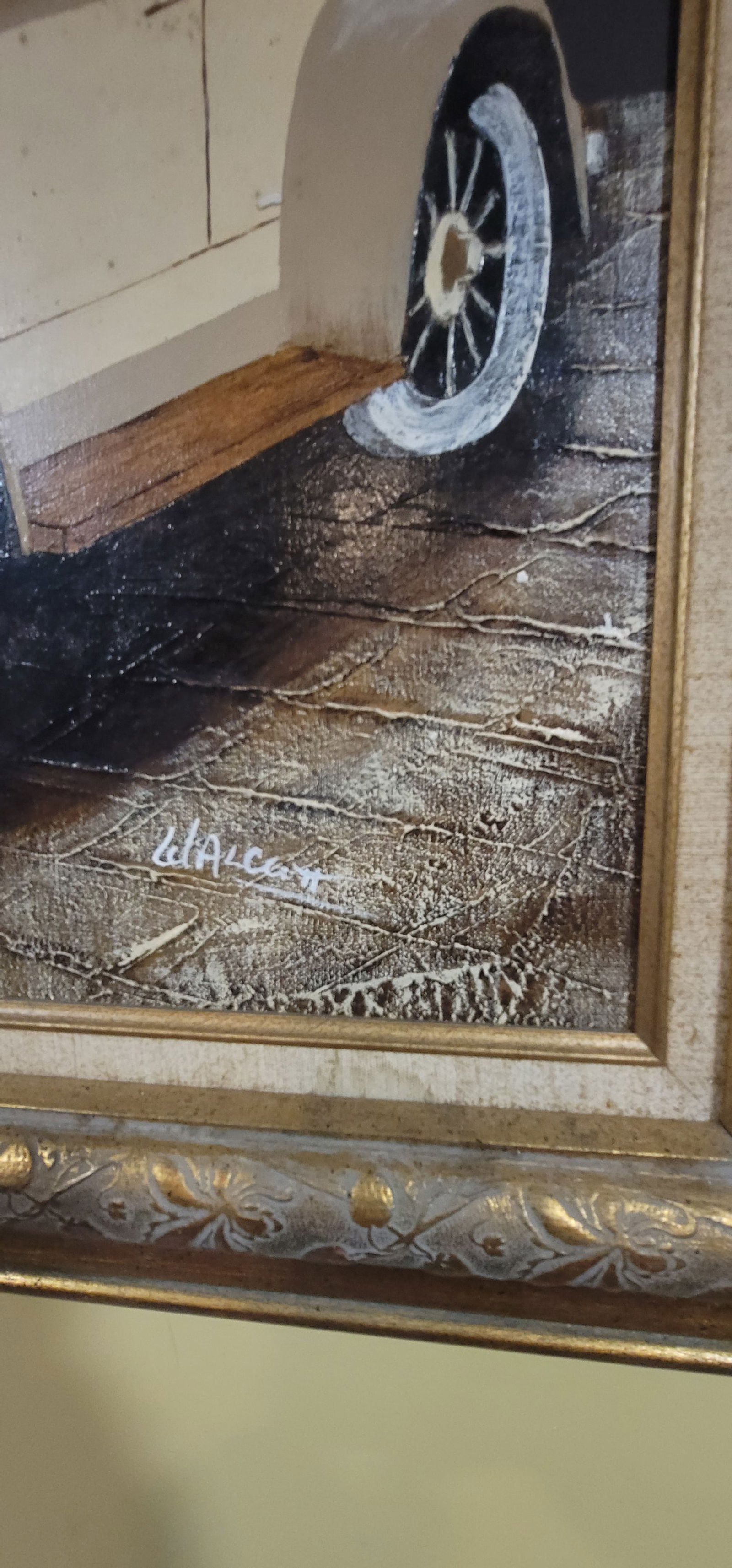 Antique Classic Car /Wall Art / Oil Painting / Frank Walcutt - 7