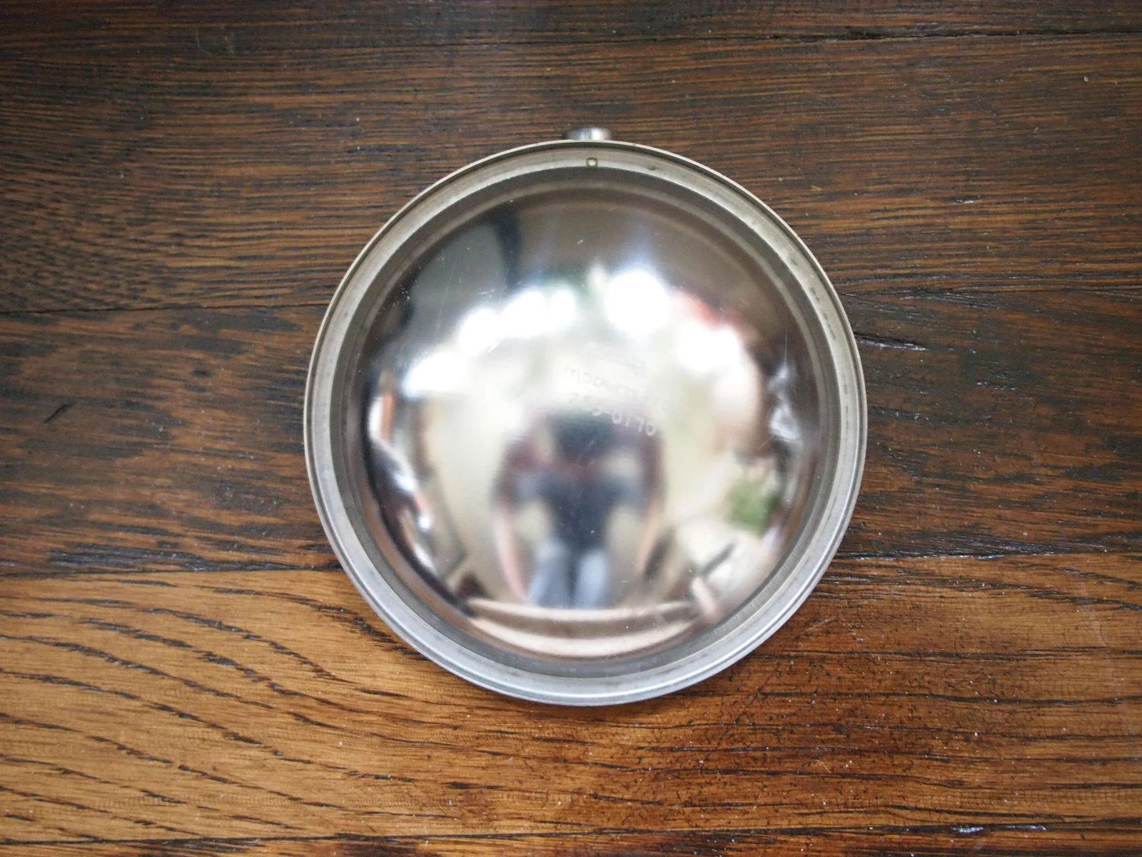 Vintage Round Travertine Ashtray With Metal Insert - 8