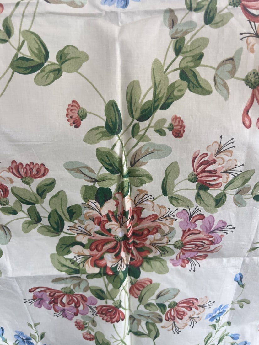 Brunschwig & Fils Cotton Floral Print in Pale Yellow Fabric (1 of 4)