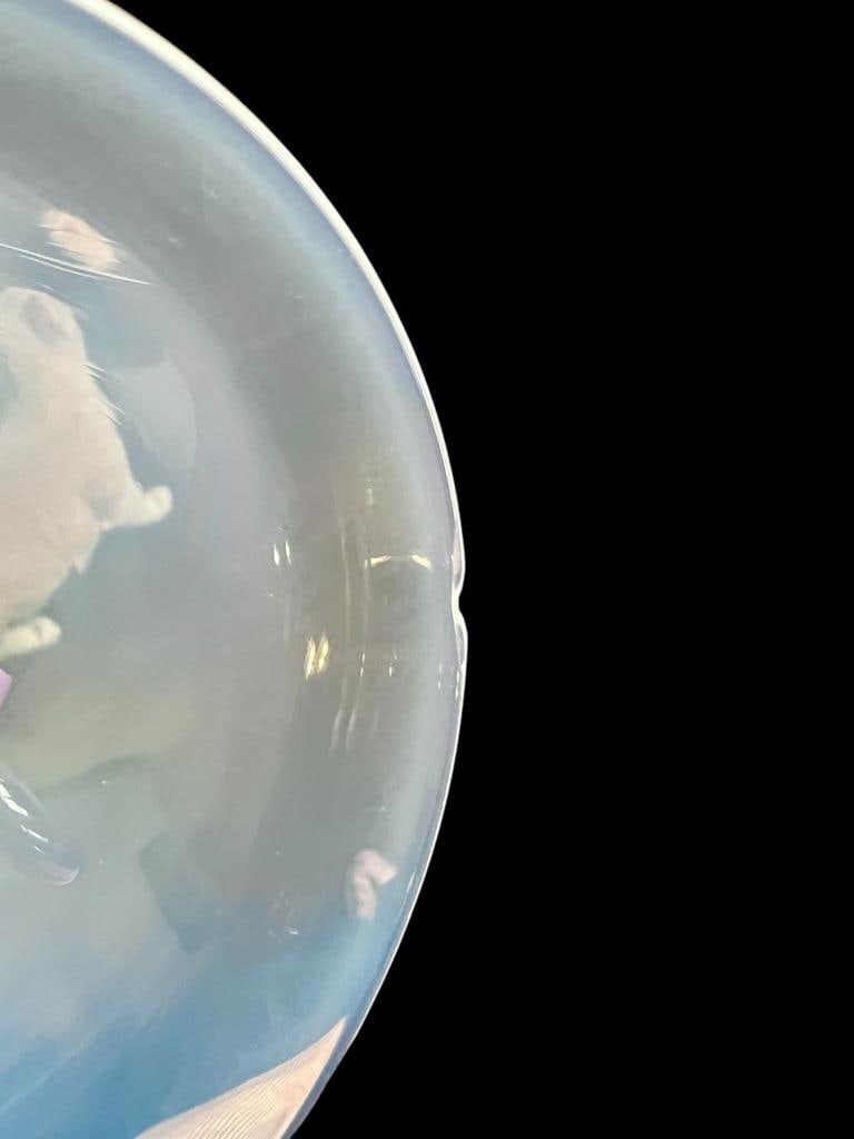 Antique 1920s Fry Foval Cobalt Blue Art Deco Opalescent Lemonade Set-5 Pieces - 12