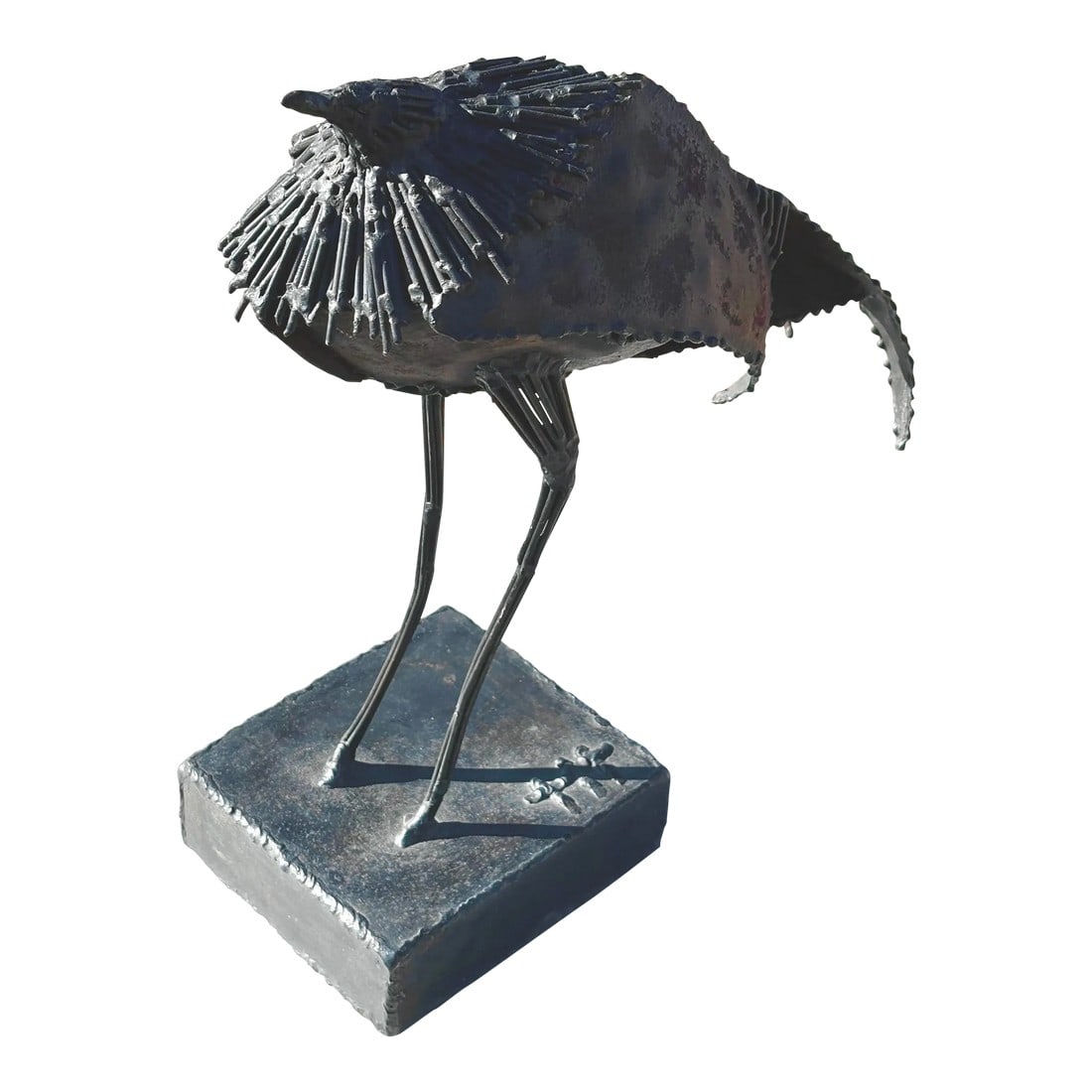 Mid 20th Century Brutalist Steel Bird Sculpture (1 of 11)