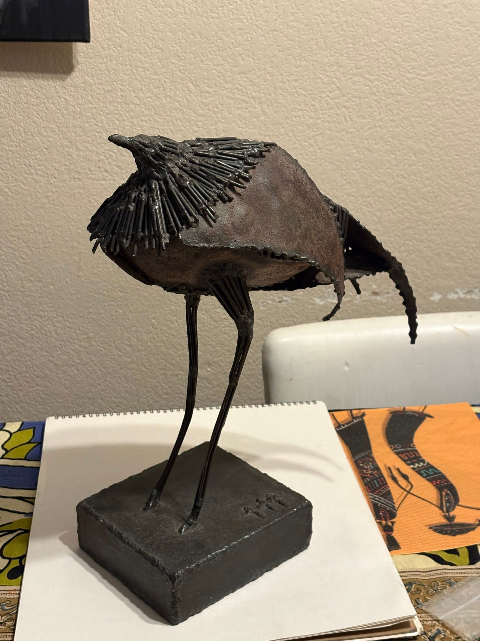 Mid 20th Century Brutalist Steel Bird Sculpture - 3