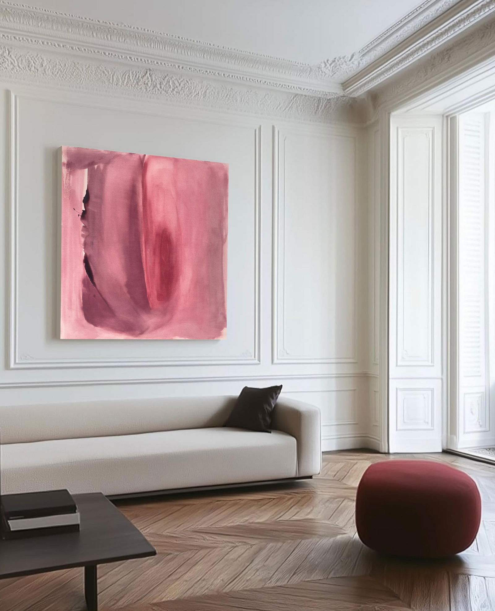 "No Matter What" Abstract Color Field Stain Painting by Stacey Warnix - 3