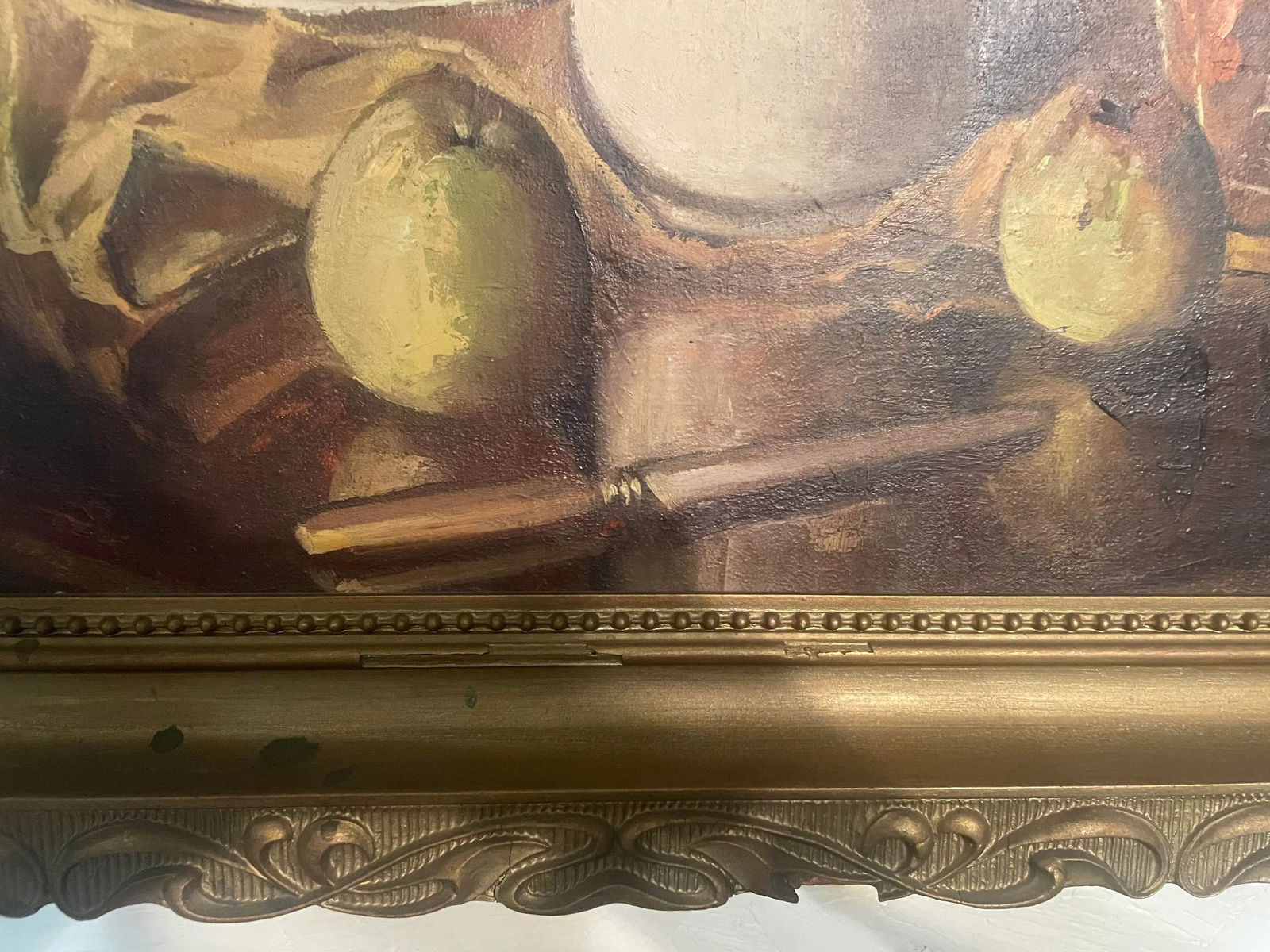 Antique European Oil Still Life Painting - 5