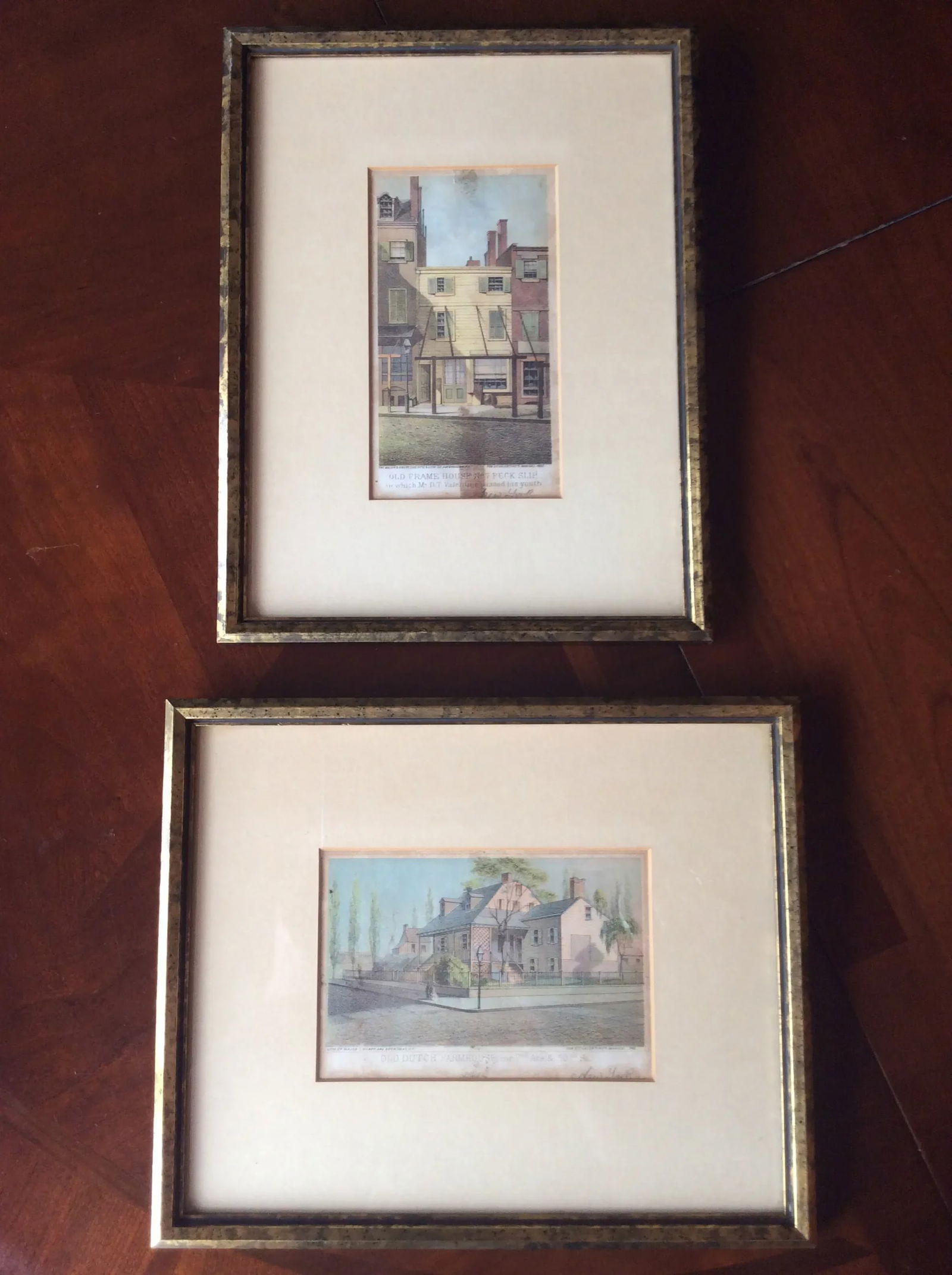 Vintage Architectural Hand Colored Etchings - a Pair - 13