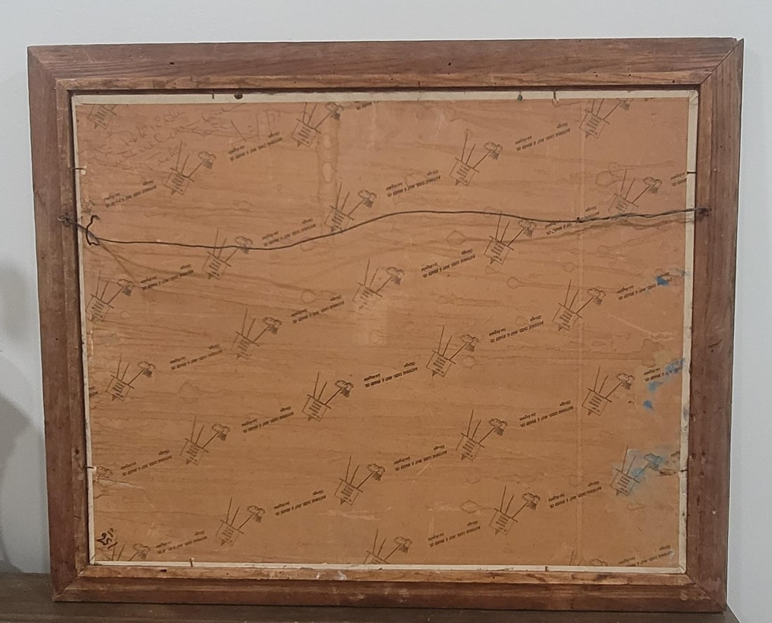 Bill Olendorf Abstract Expressionist Oil Painting on Board "Jazz Club" 1973 - 10