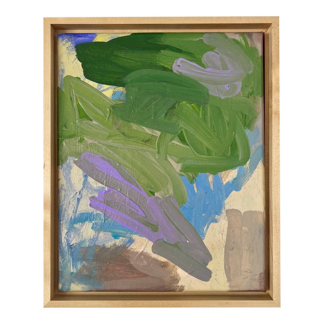 "It's Not Just Me, It's Everybody" Original Abstract Painting by Anna Richards: Experience the raw energy and movement of "It's Not Just Me, It's Everybody," an original abstract painting by contemporary artist Anna Richards. This striking artwork blends bold, bright blue with ne