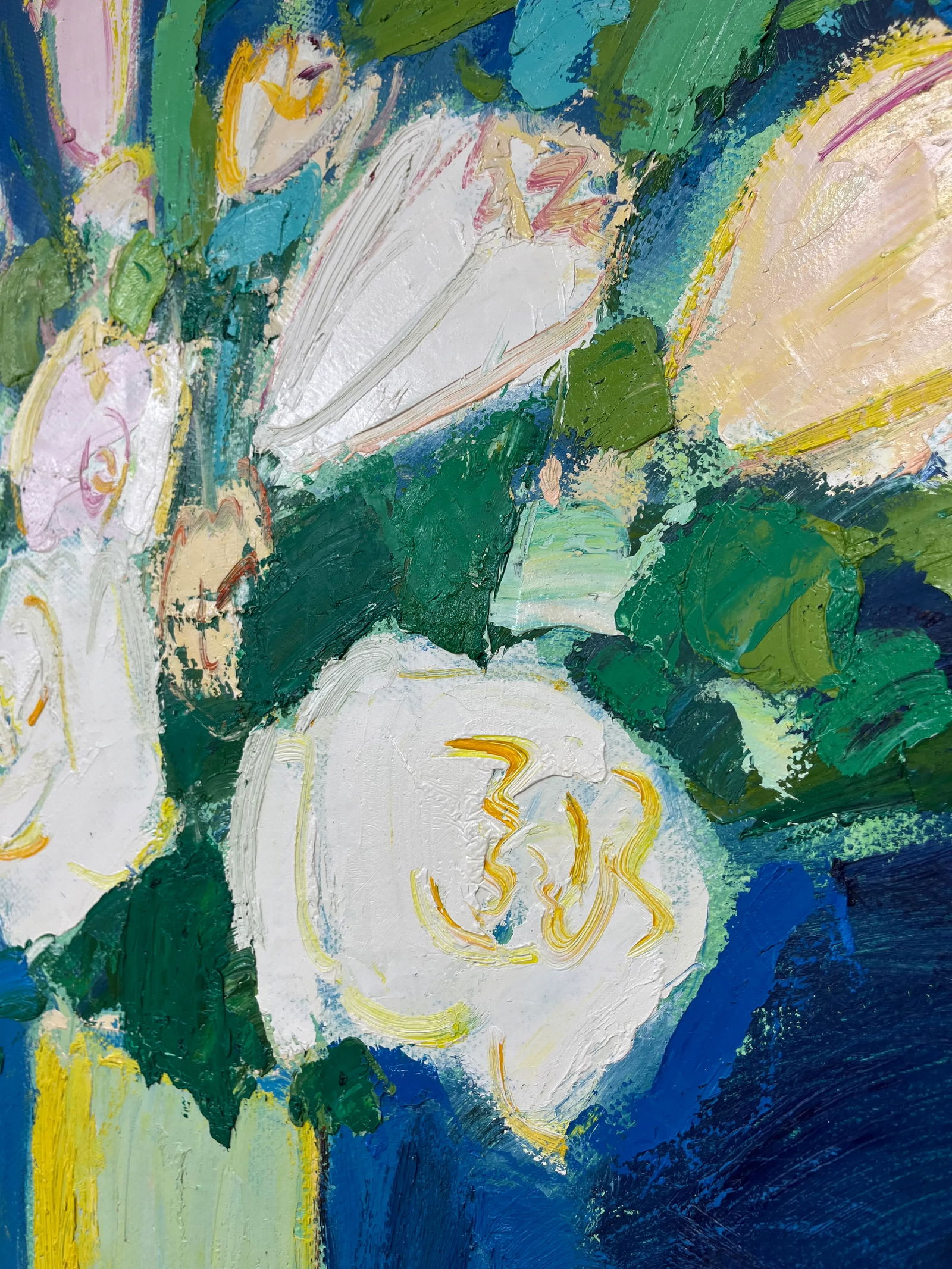 Contemporary Impressionist Floral Oil Painting on Canvas, 48" X 48" - 11