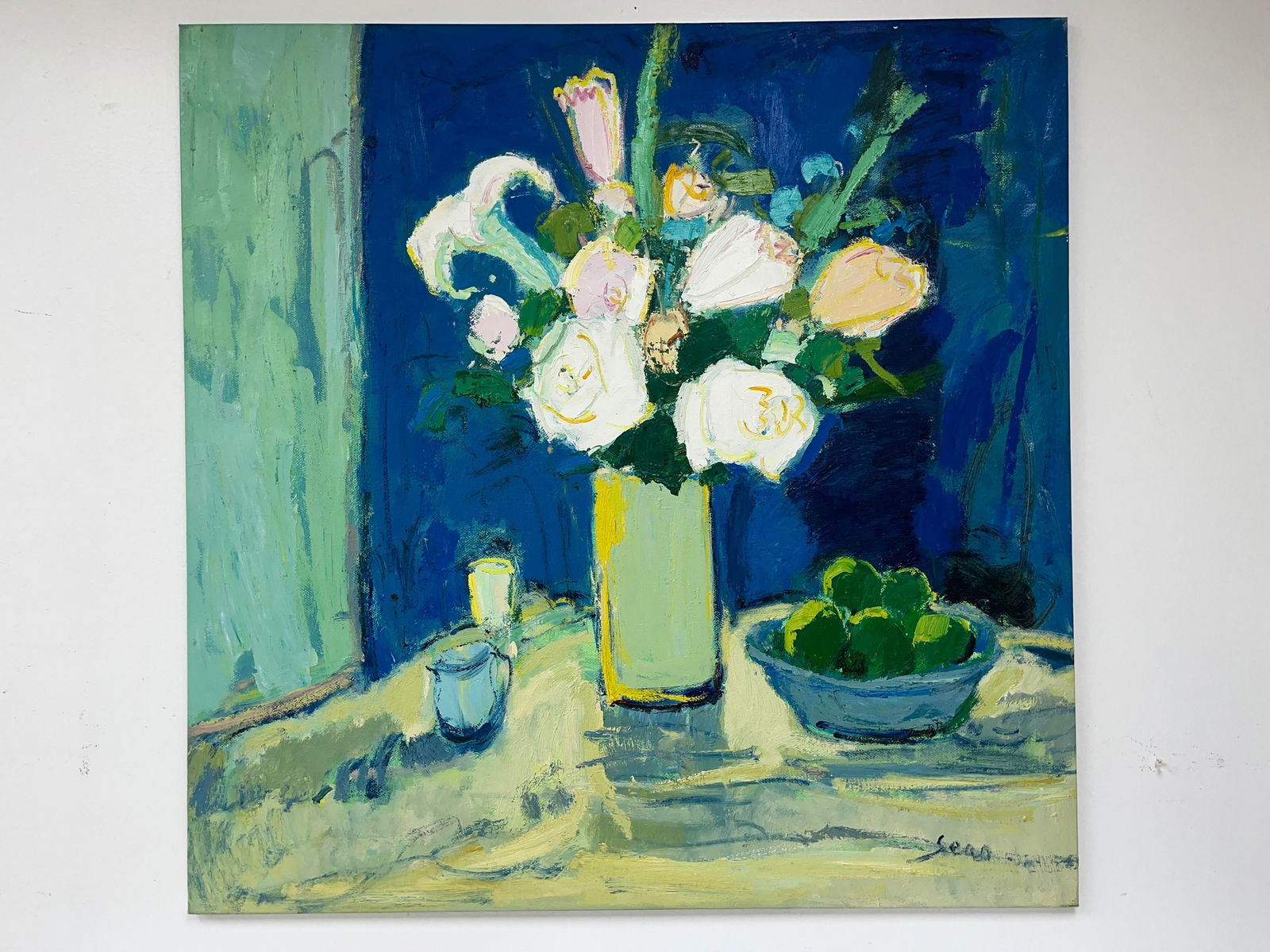 Contemporary Impressionist Floral Oil Painting on Canvas, 48" X 48" - 2