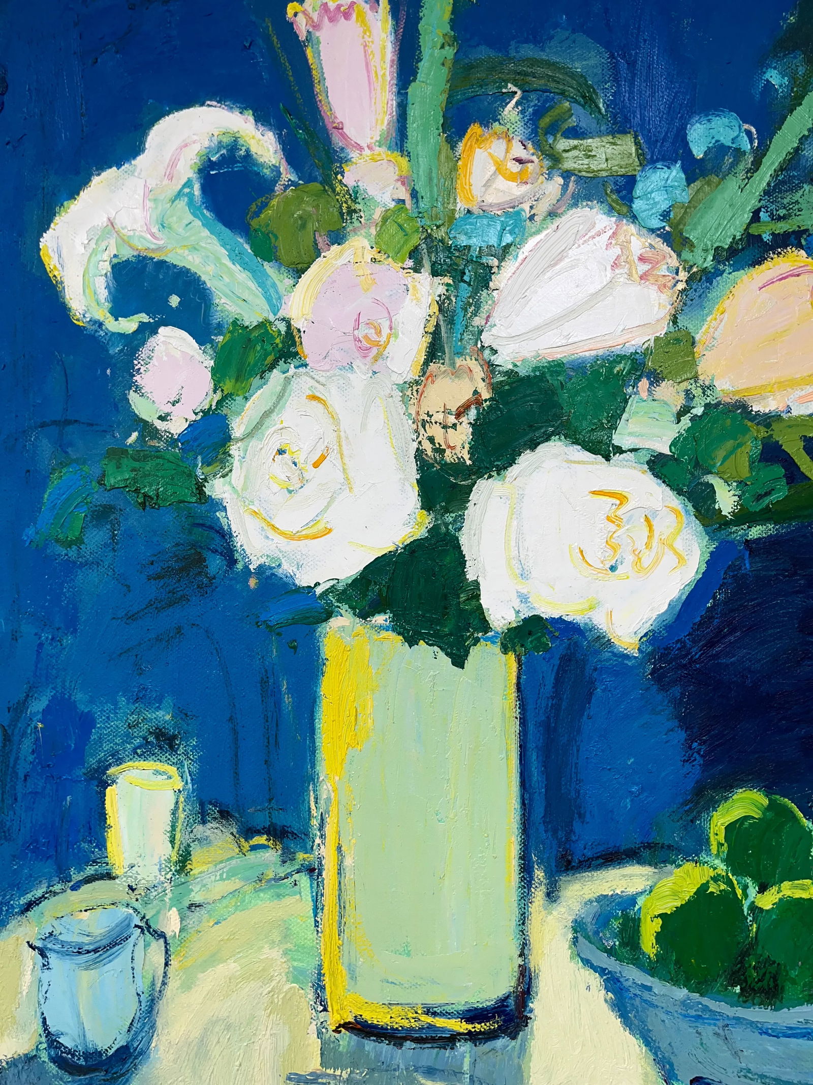 Contemporary Impressionist Floral Oil Painting on Canvas, 48" X 48" - 5