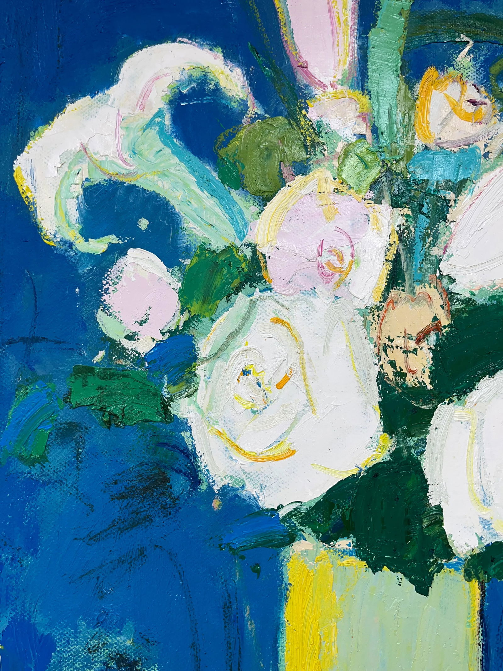 Contemporary Impressionist Floral Oil Painting on Canvas, 48" X 48" - 6