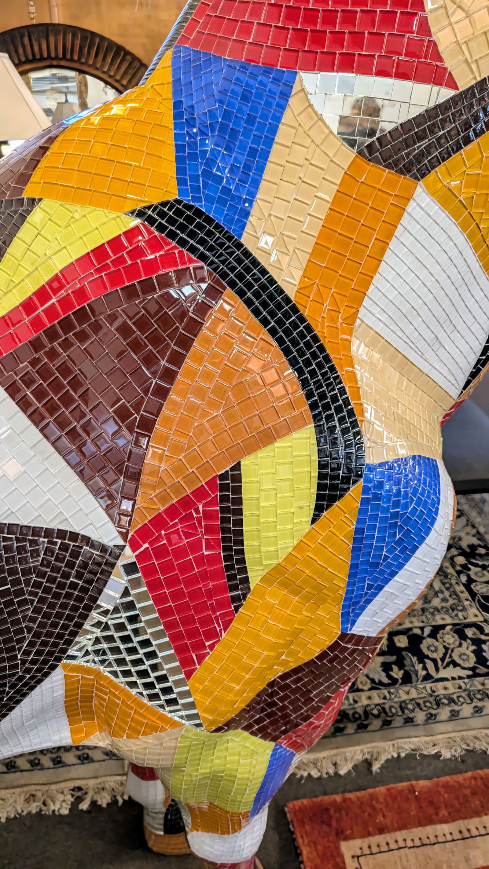 Life-Size Mosaic Tiled Multi-Colored Horse - 10