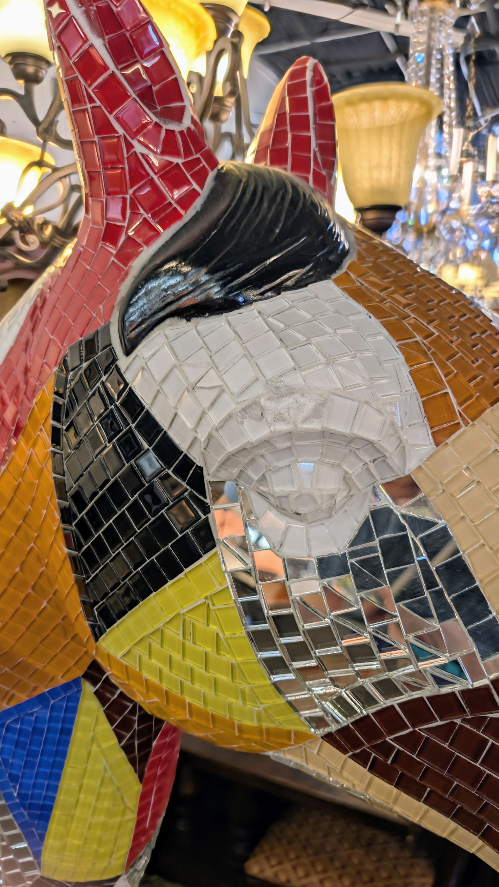 Life-Size Mosaic Tiled Multi-Colored Horse - 4