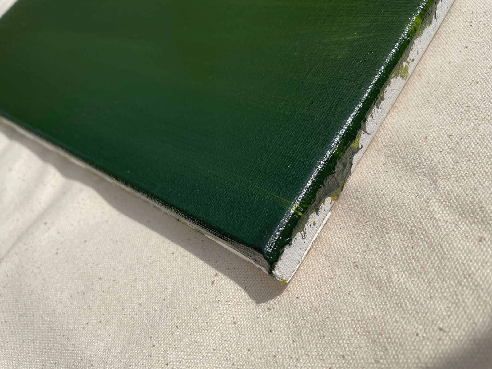 Original Contemporary Minimalist Green Landscape Gradient Abstract Painting - 4