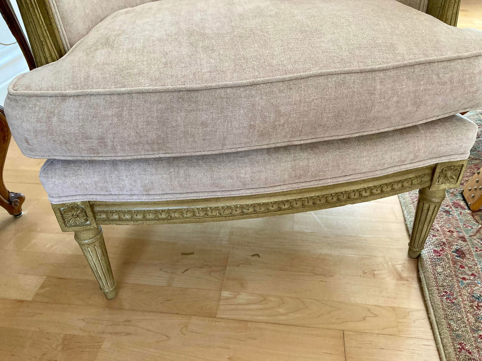 1980s Vintage Baker Furniture French Style Neoclassical Bergere Accent Chair - 8