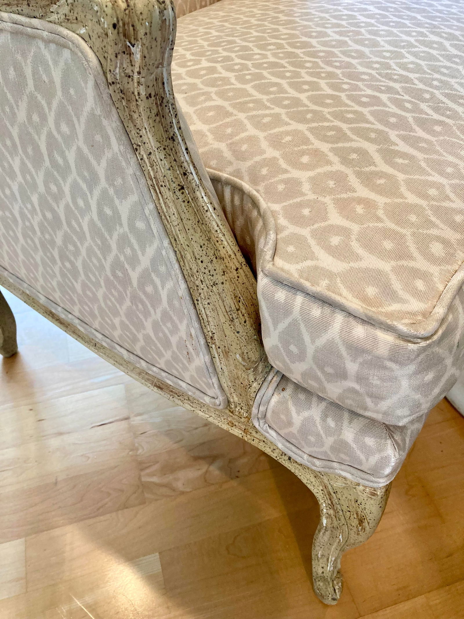 Vintage Baker French Style Wingback Chair and Ottoman - 4