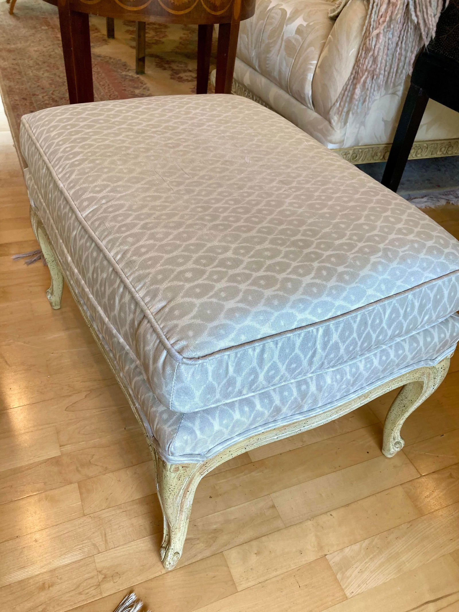 Vintage Baker French Style Wingback Chair and Ottoman - 8