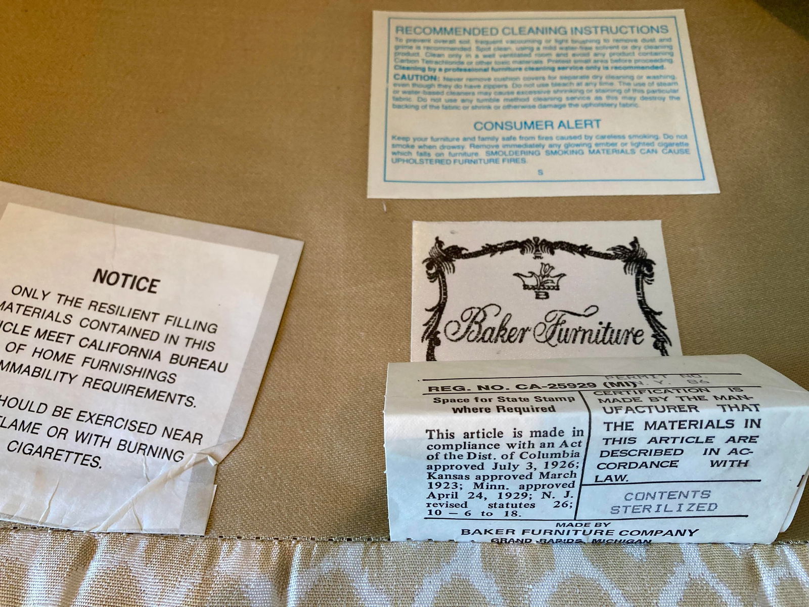 Vintage Baker French Style Wingback Chair and Ottoman - 9