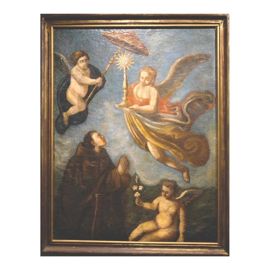 17th Century Large Oil Painting - Jesus Savior of Man (1 of 4)