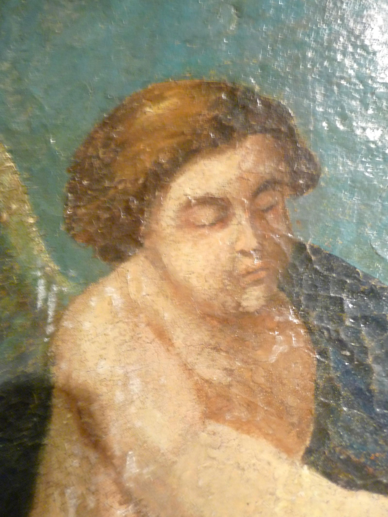 17th Century Large Oil Painting - Jesus Savior of Man - 4