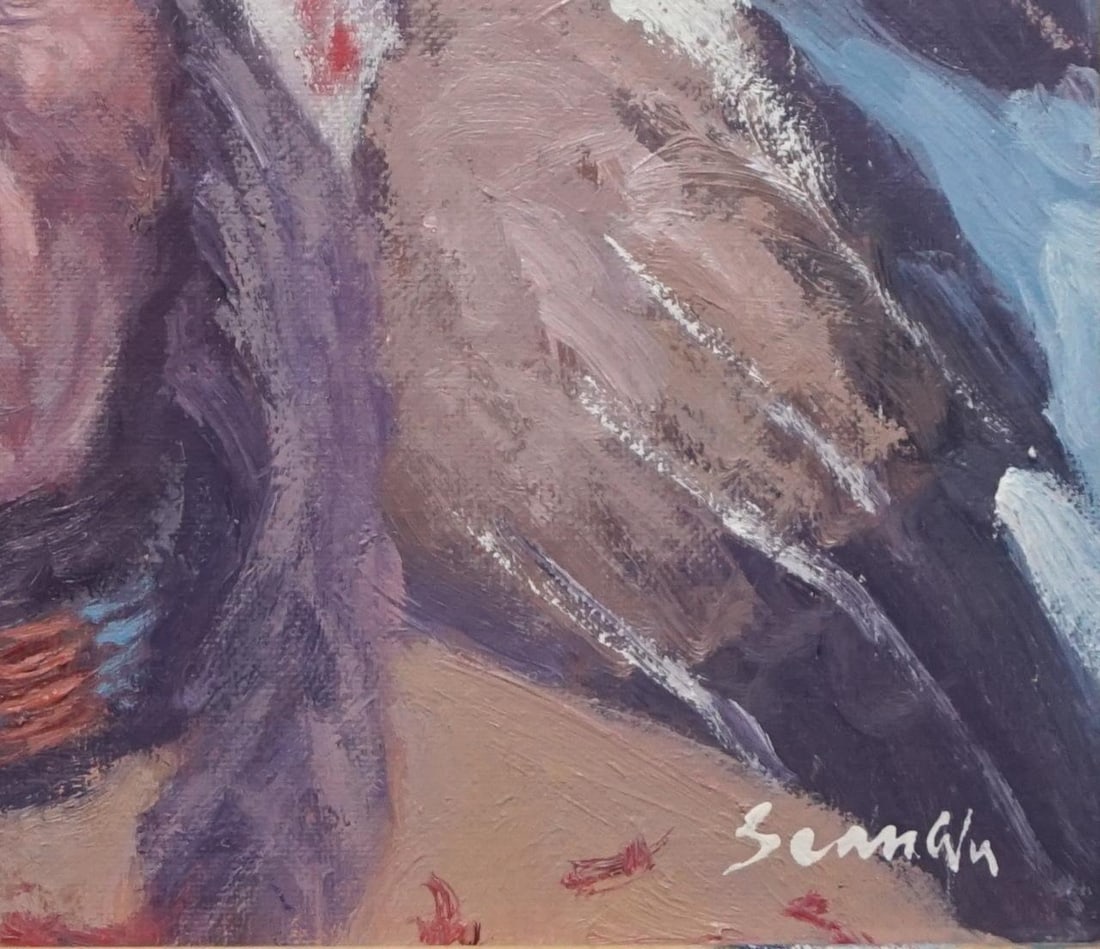 Sean Wu Original Oil Portrait of Indian Chief - 4