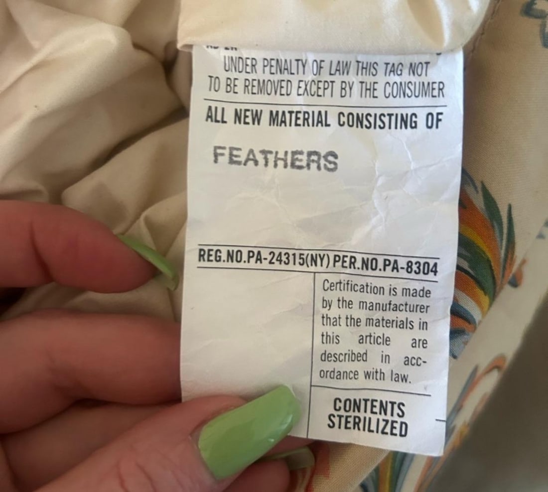 Vintage Lee Jofa Pillow with Feather Insert - 4