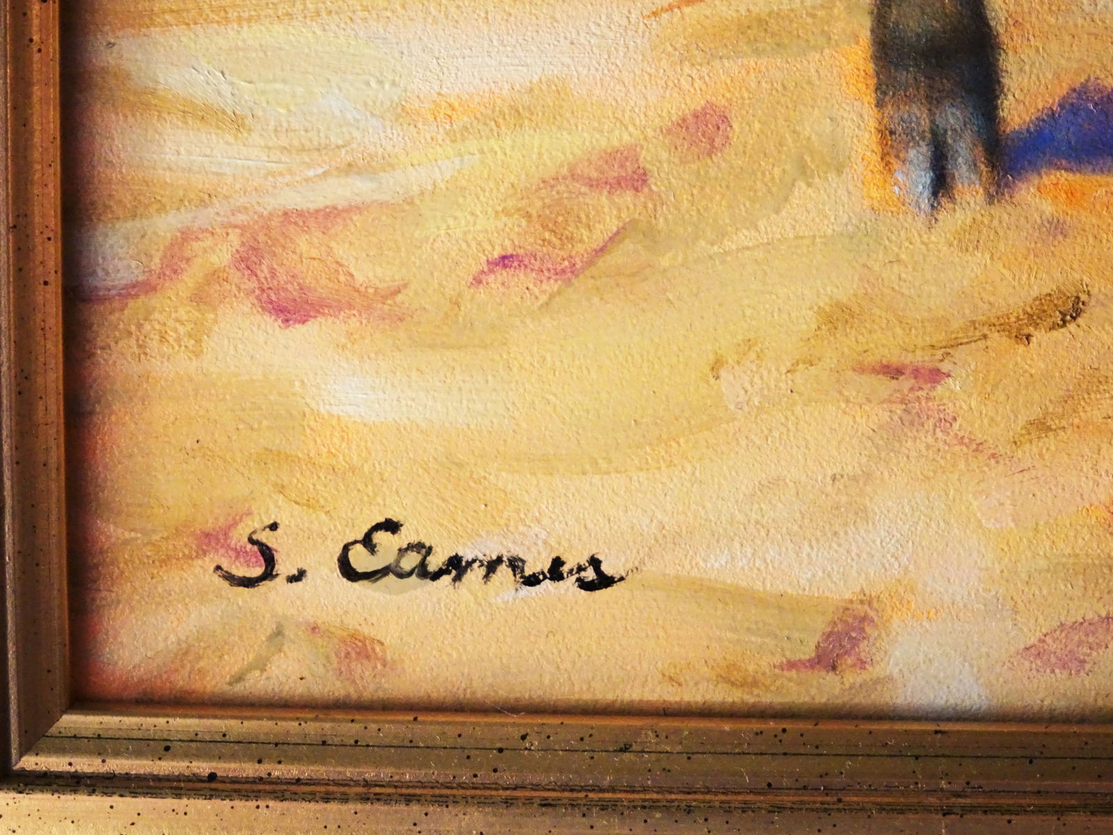 "Black Angus", Framed Small Oil Painting on Artist Board, Sandra Eames, Vermont Artist, 2017 - 6